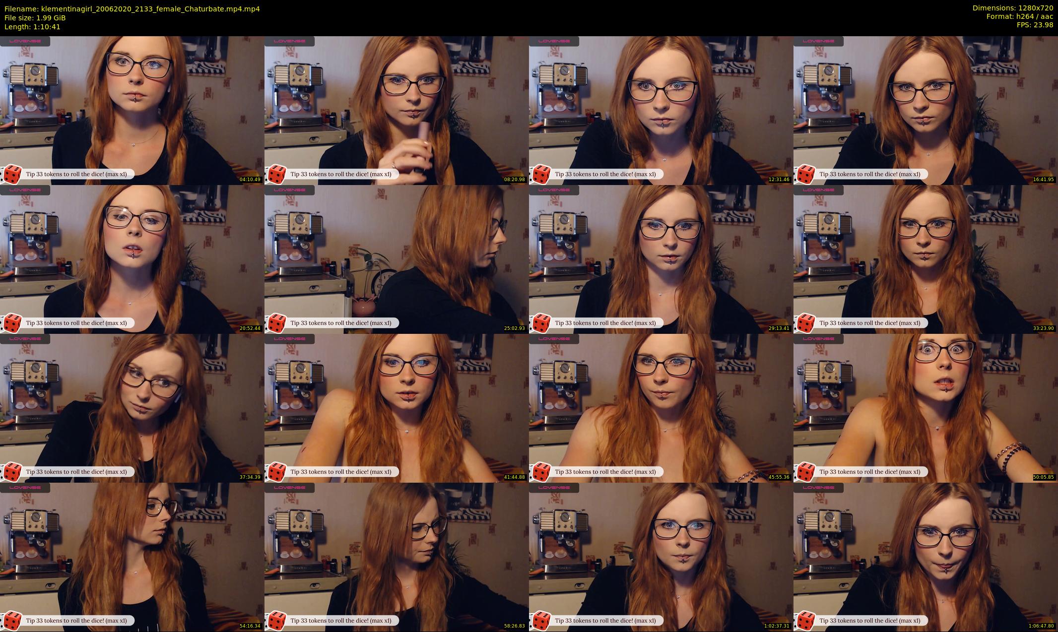klementinagirl — 71 minute Chaturbate female cam show recording, 720p, Jun 20, 2020