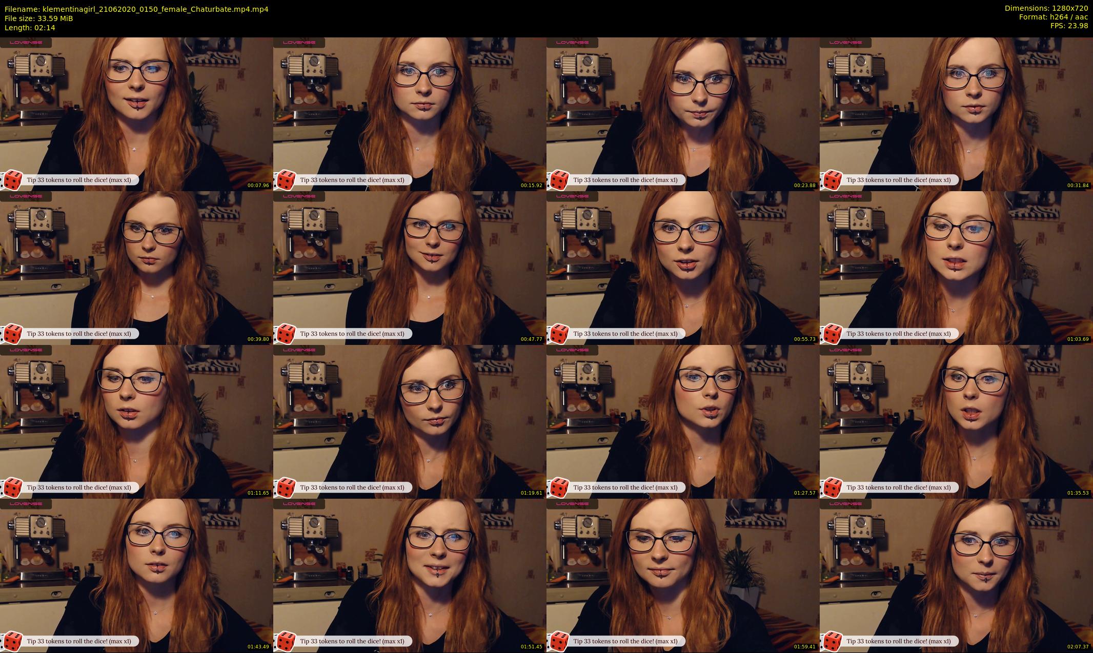 klementinagirl — 3 minute Chaturbate female cam show recording, 720p, Jun 21, 2020