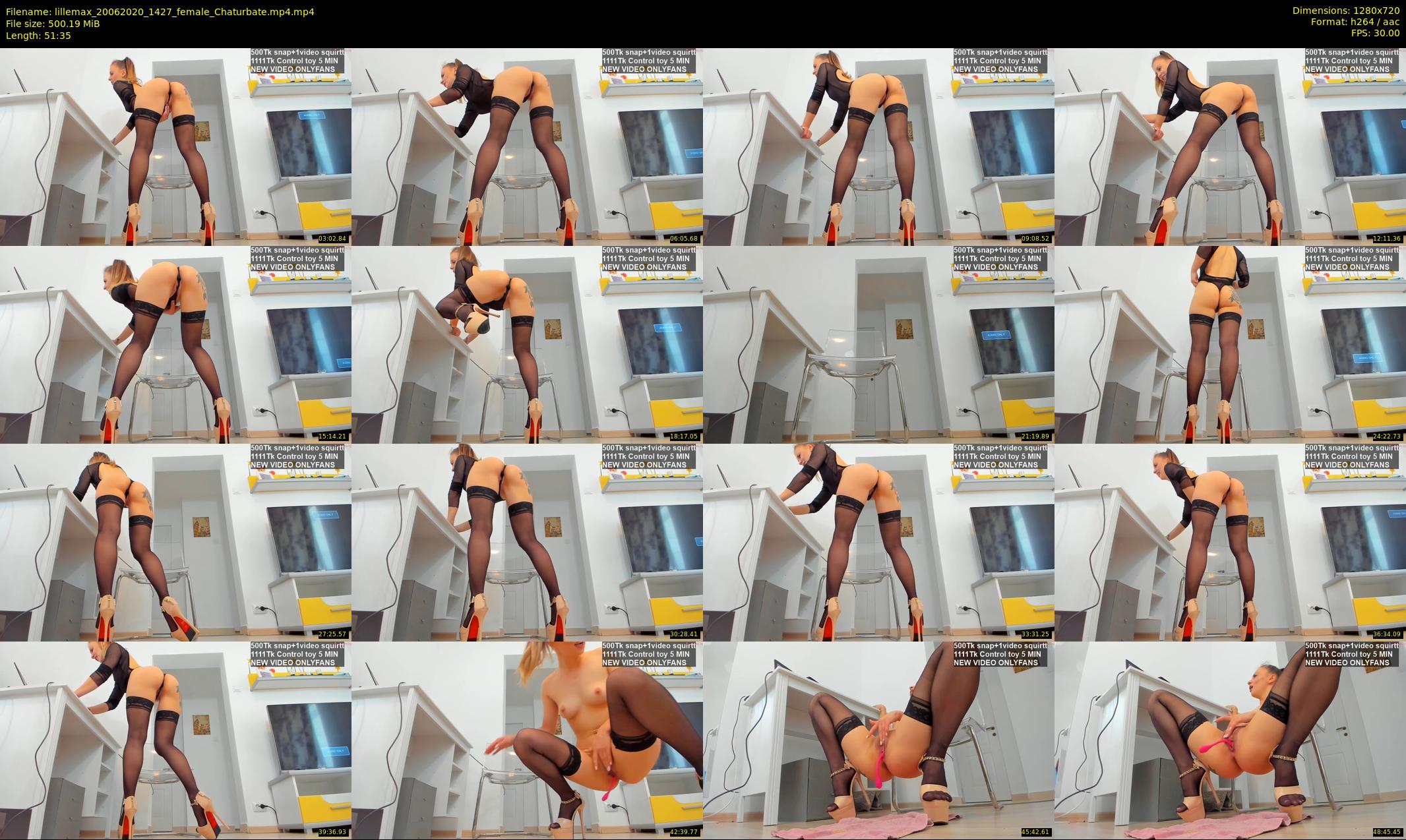 lillemax — 52 minute Chaturbate female cam show recording, 720p, Jun 20, 2020