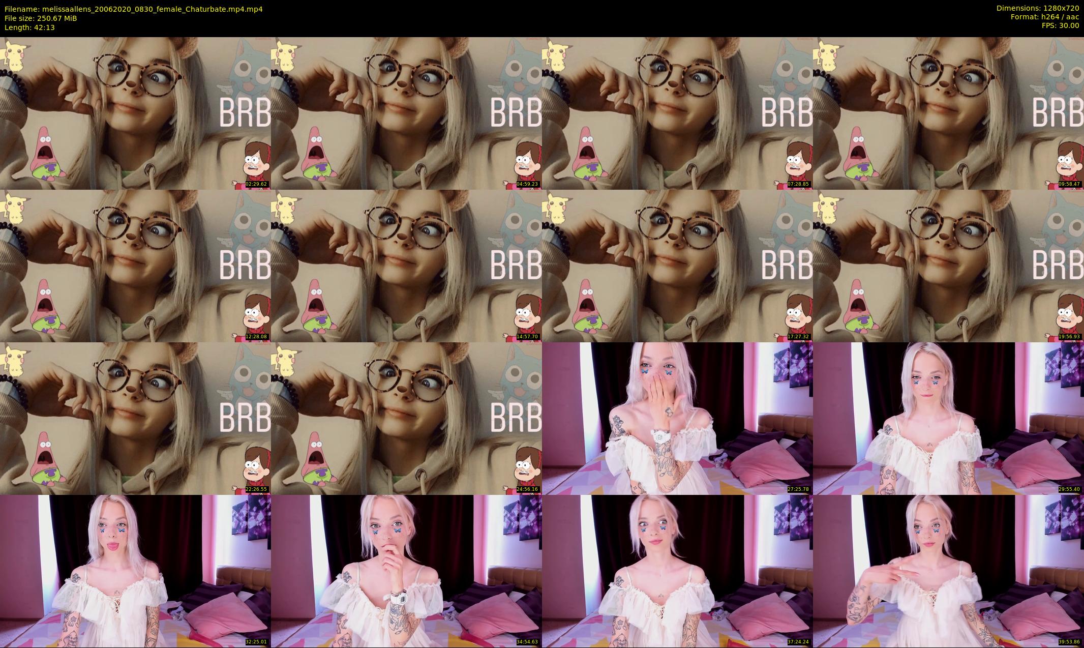 melissaallens — 43 minute Chaturbate female cam show recording, 720p, Jun 20, 2020