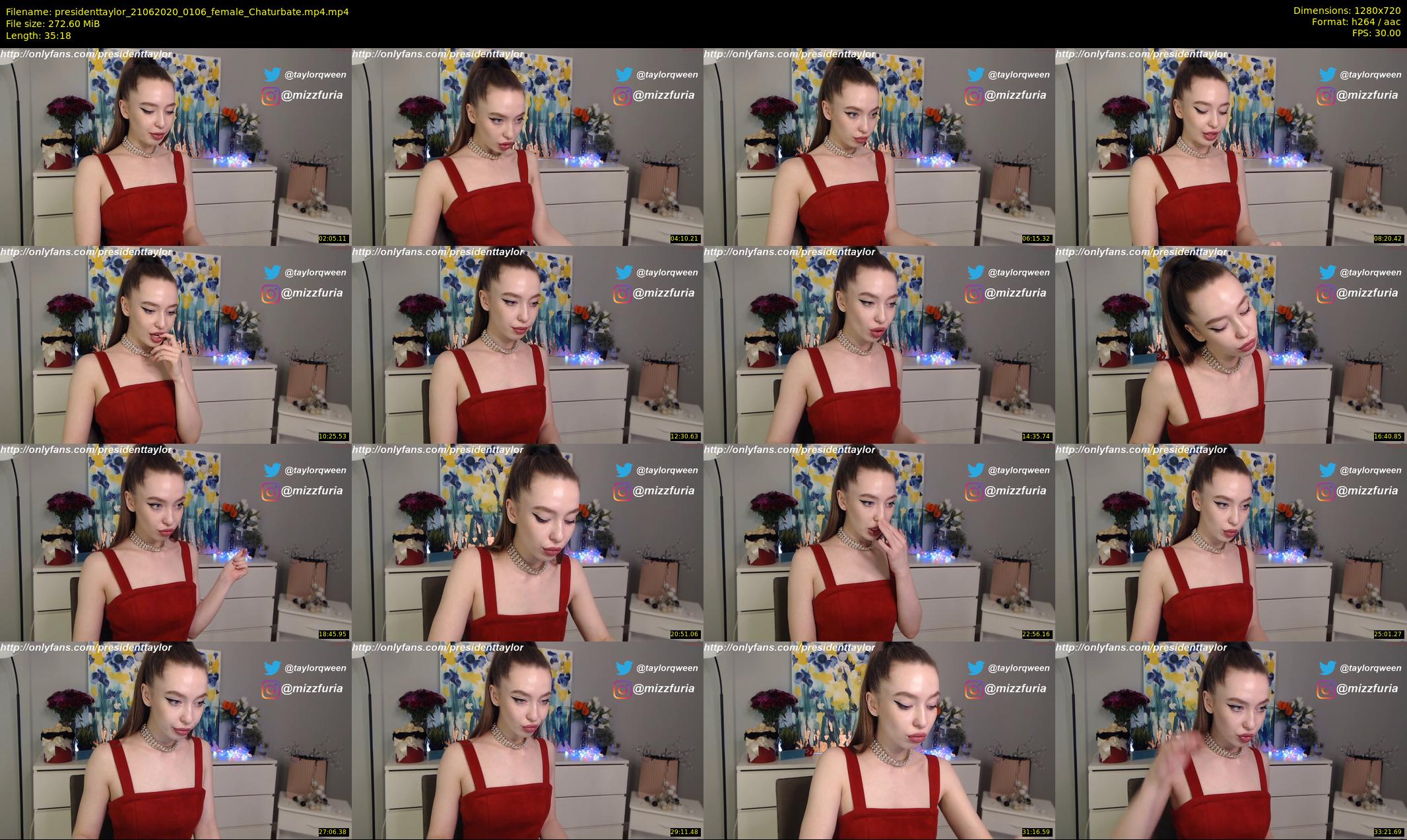 presidenttaylor — 36 minute Chaturbate female cam show recording, 720p, Jun 21, 2020