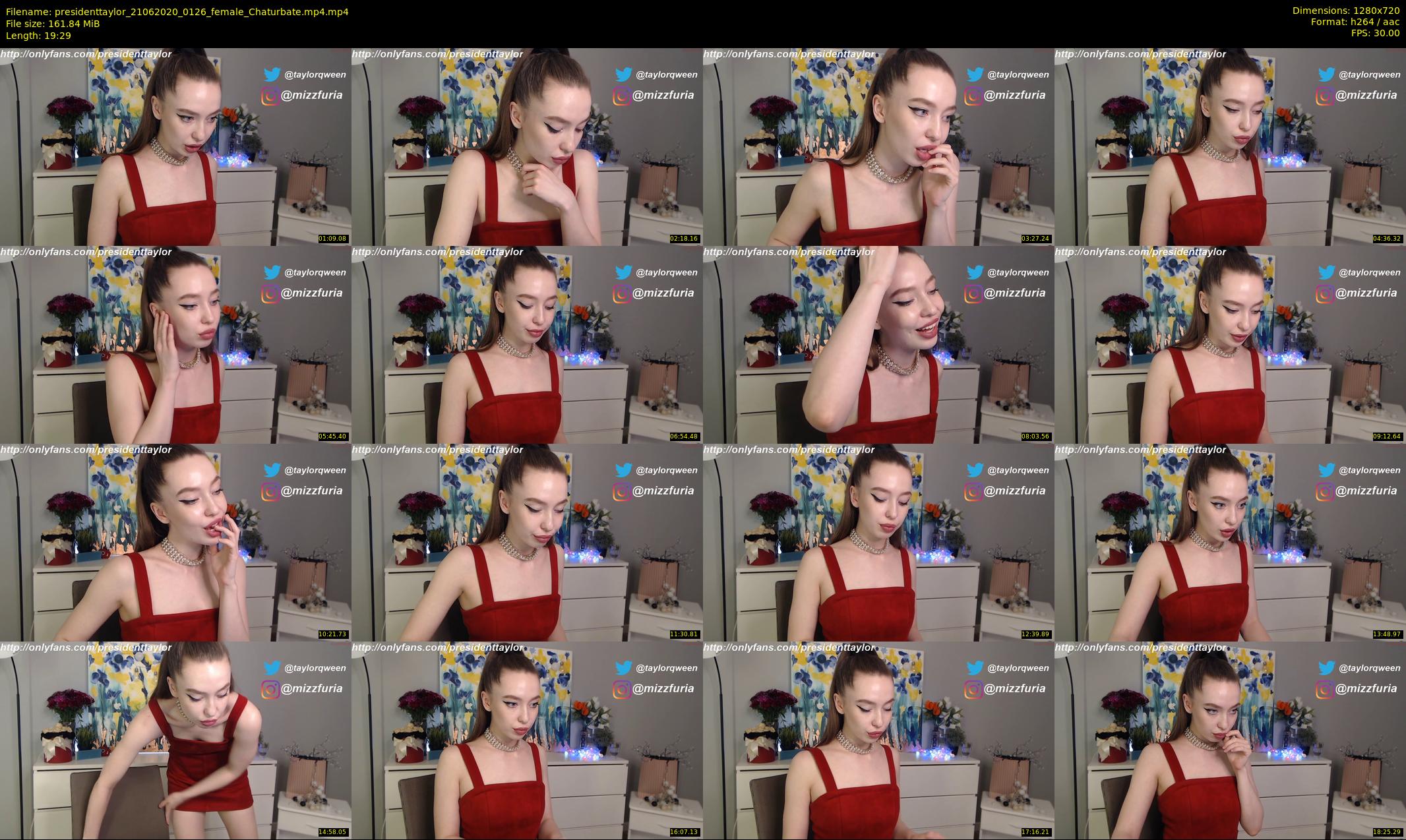 presidenttaylor — 20 minute Chaturbate female cam show recording, 720p, Jun 21, 2020