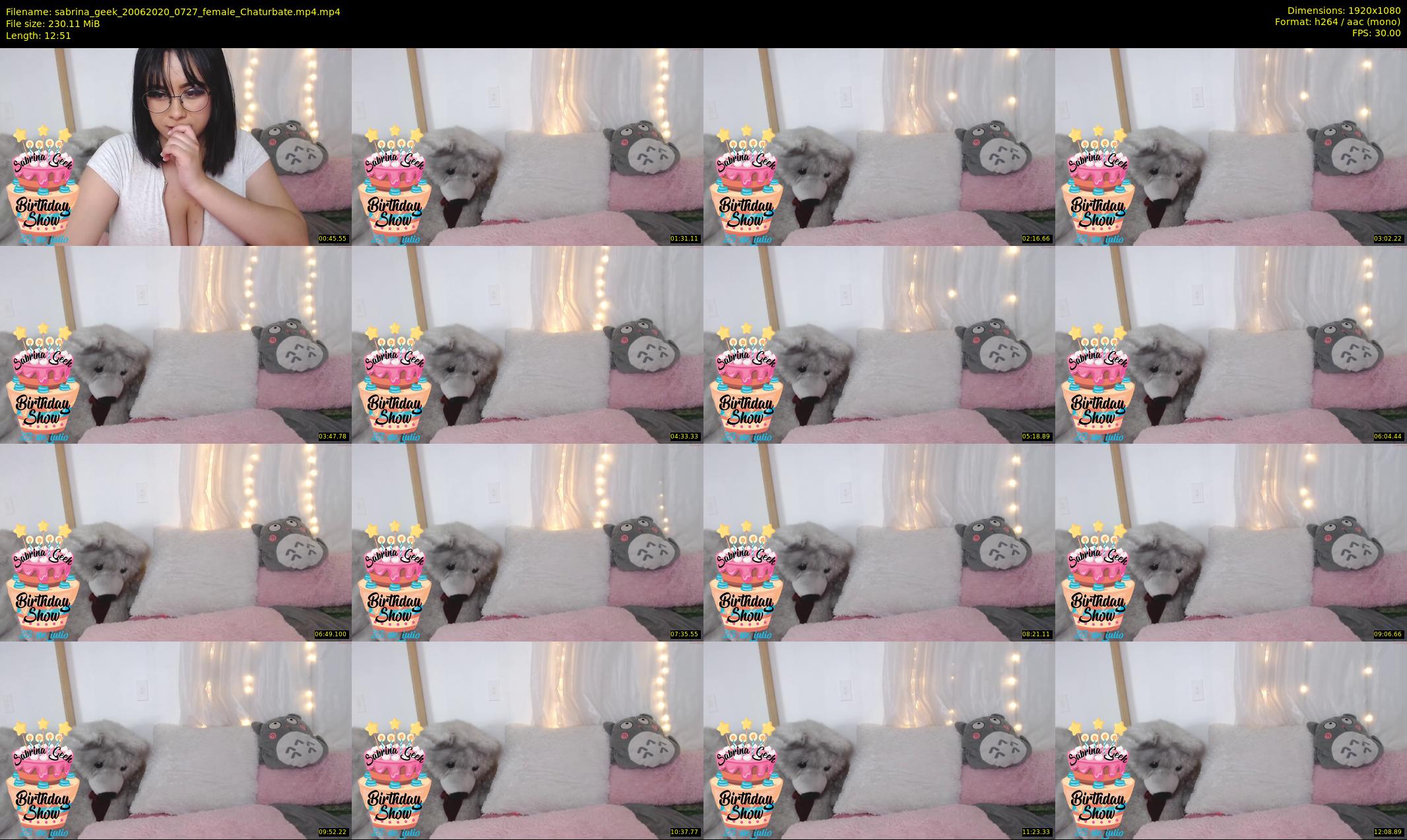 sabrina_geek — 13 minute Chaturbate female cam show recording, 1080p, Jun 20, 2020