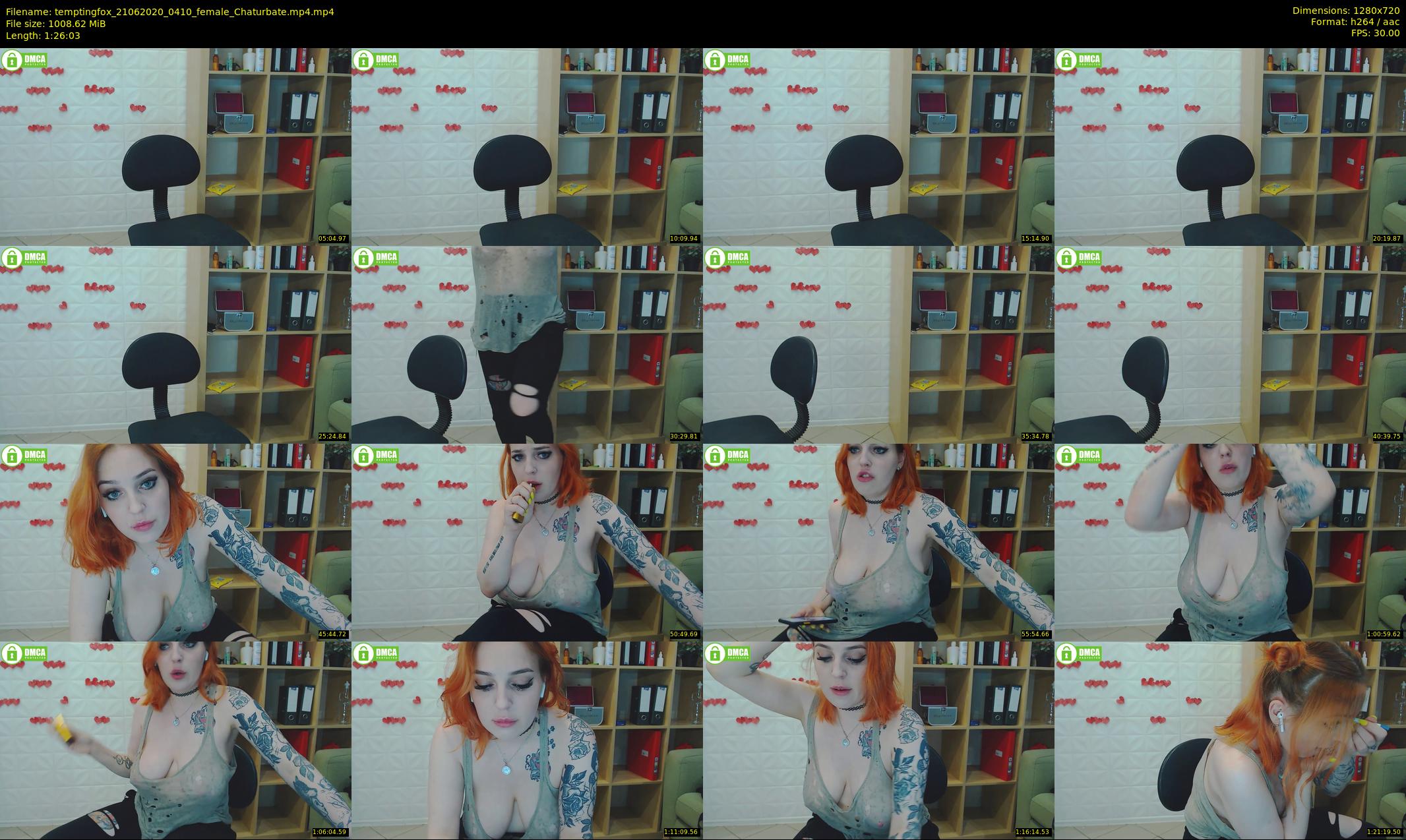 temptingfox — 87 minute Chaturbate female cam show recording, 720p, Jun 21, 2020