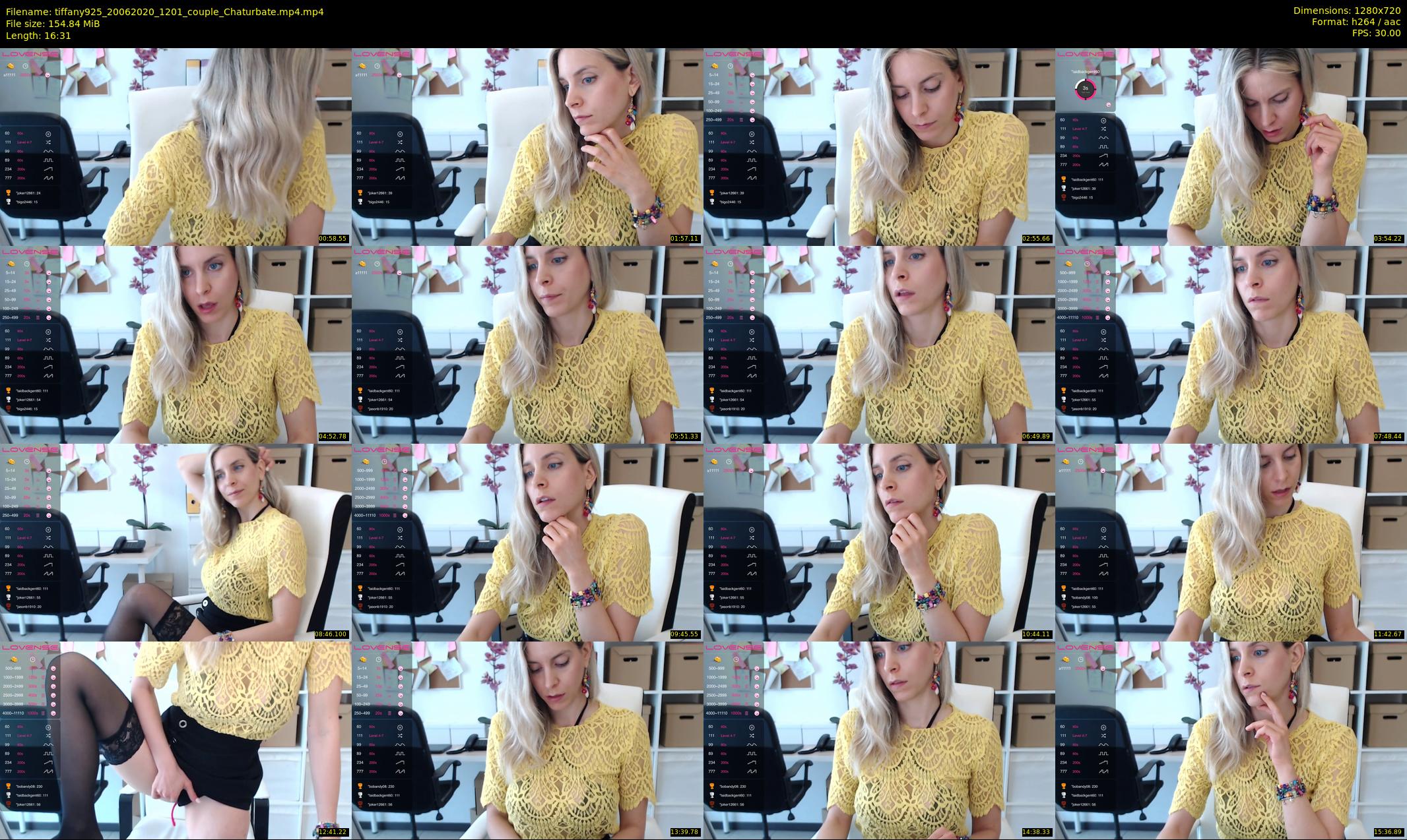tiffany925 — 17 minute Chaturbate female cam show recording, 720p, Jun 20, 2020
