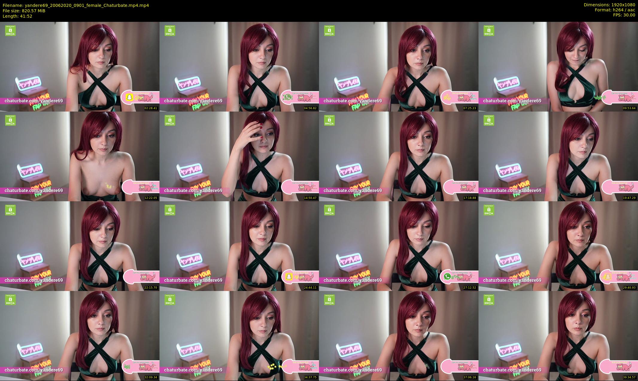 yandere69 — 42 minute Chaturbate female cam show recording, 1080p, Jun 20, 2020