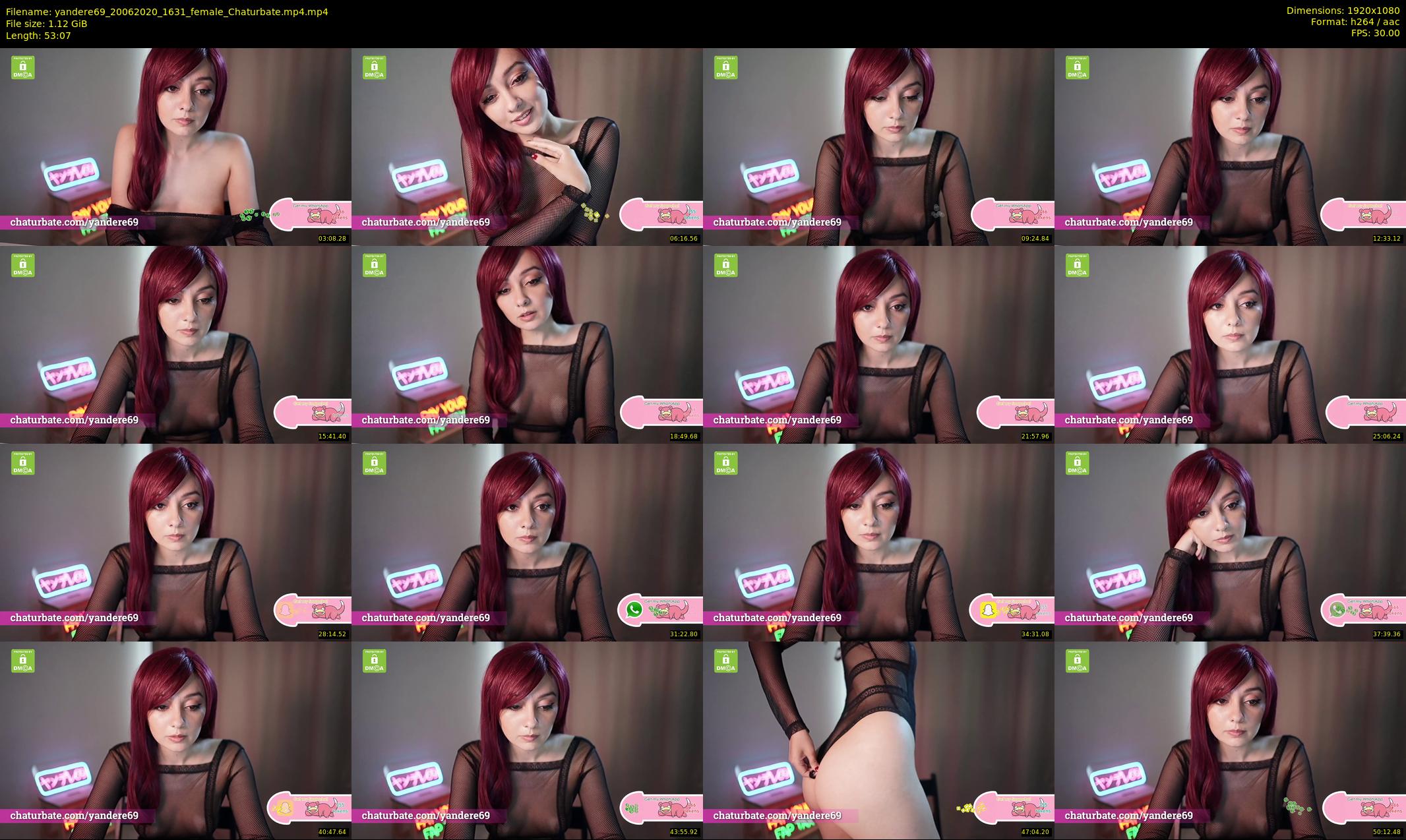 yandere69 — 54 minute Chaturbate female cam show recording, 1080p, Jun 20, 2020