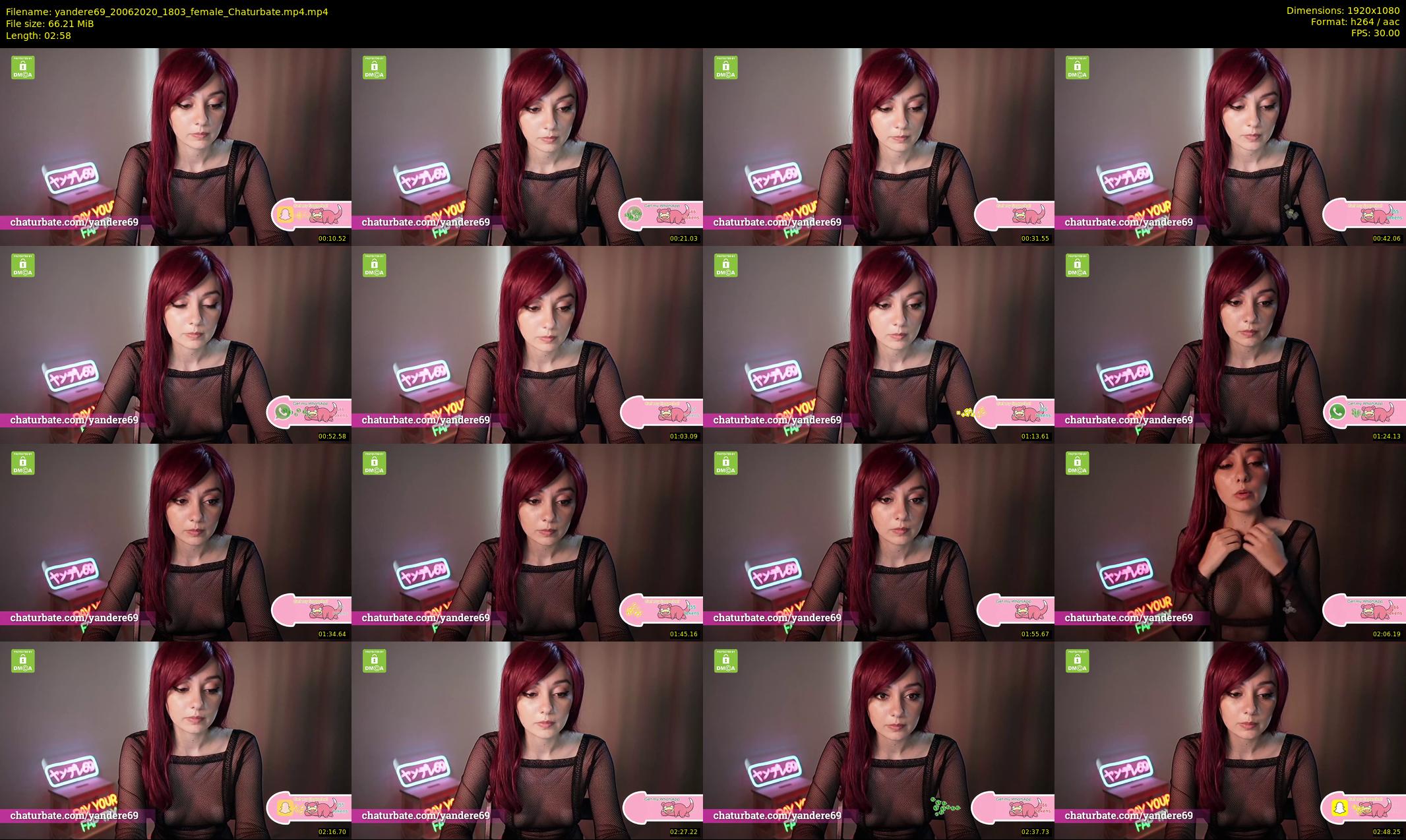 yandere69 — 3 minute Chaturbate female cam show recording, 1080p, Jun 20, 2020