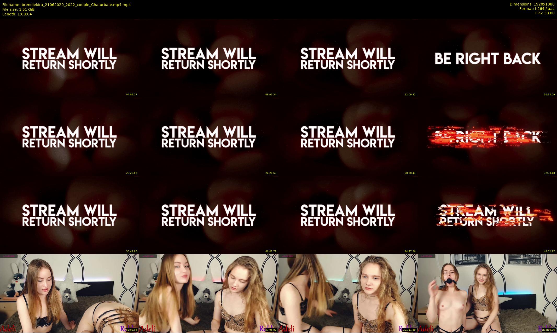 brendiekira — 70 minute Chaturbate couple cam show recording, 1080p, Jun 21, 2020