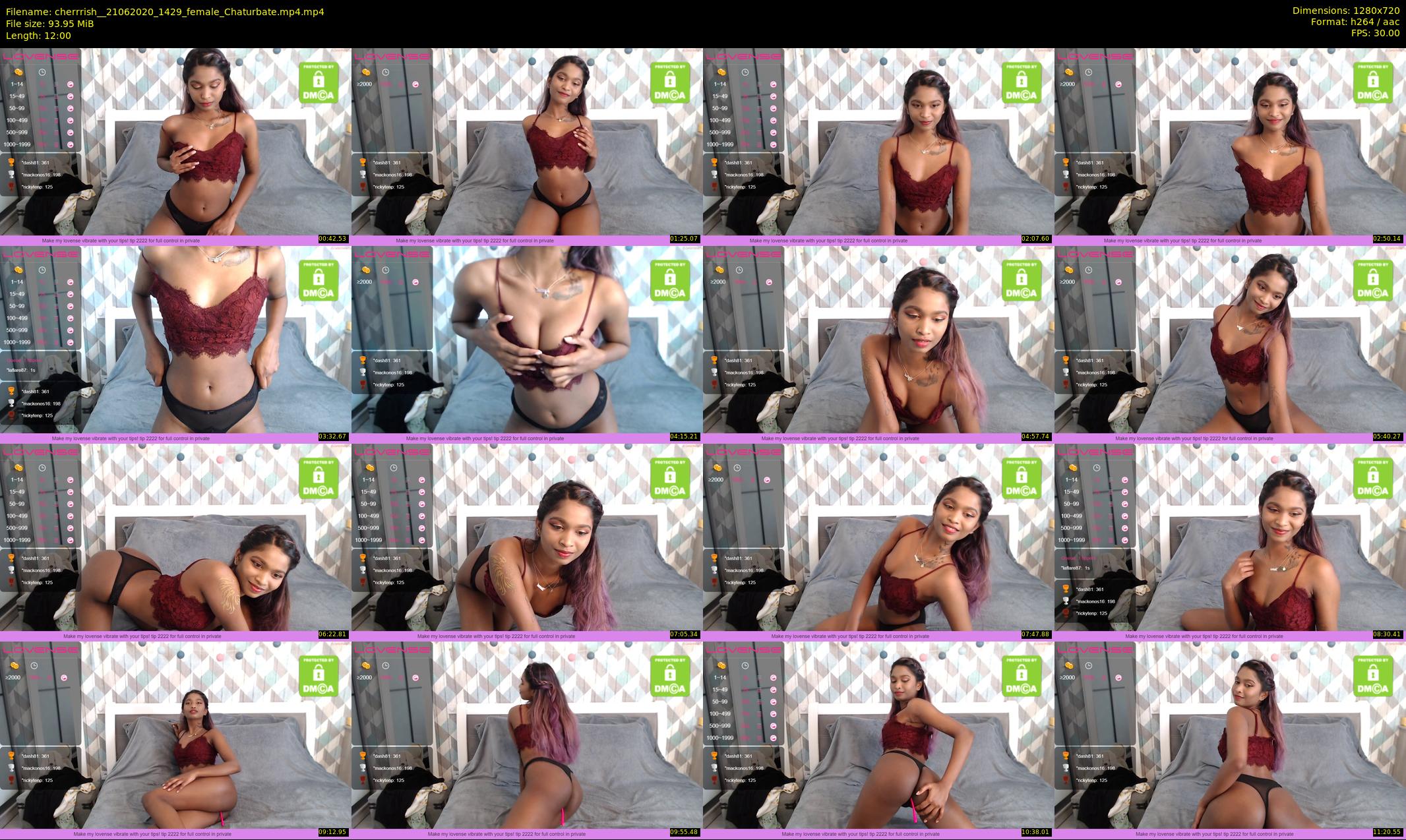 cherrrish_ — 12 minute Chaturbate female cam show recording, 720p, Jun 21, 2020