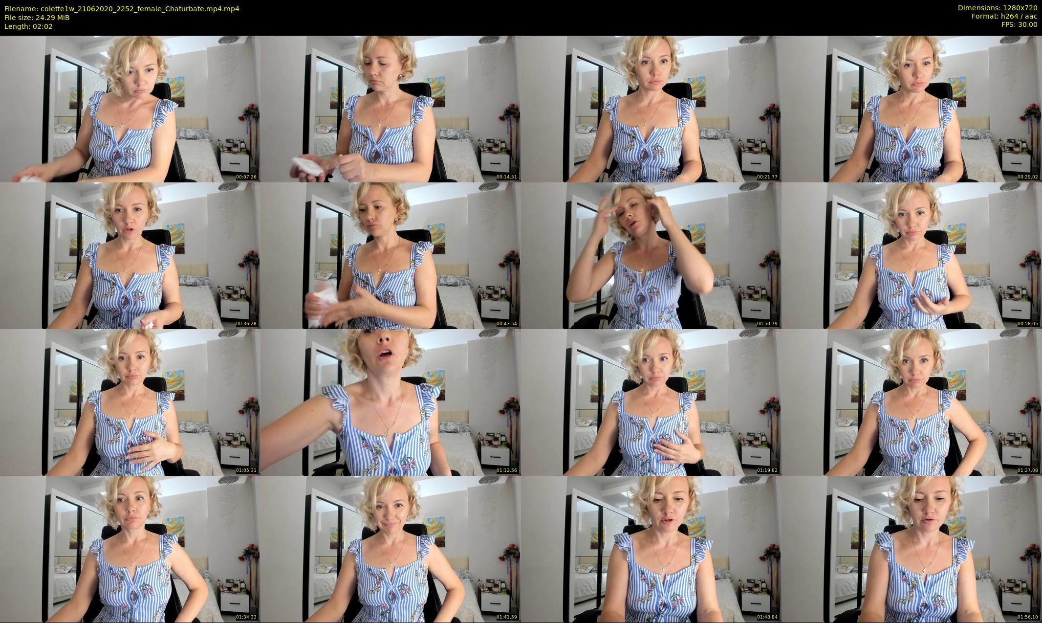 colette1w — 3 minute Chaturbate female cam show recording, 720p, Jun 21, 2020