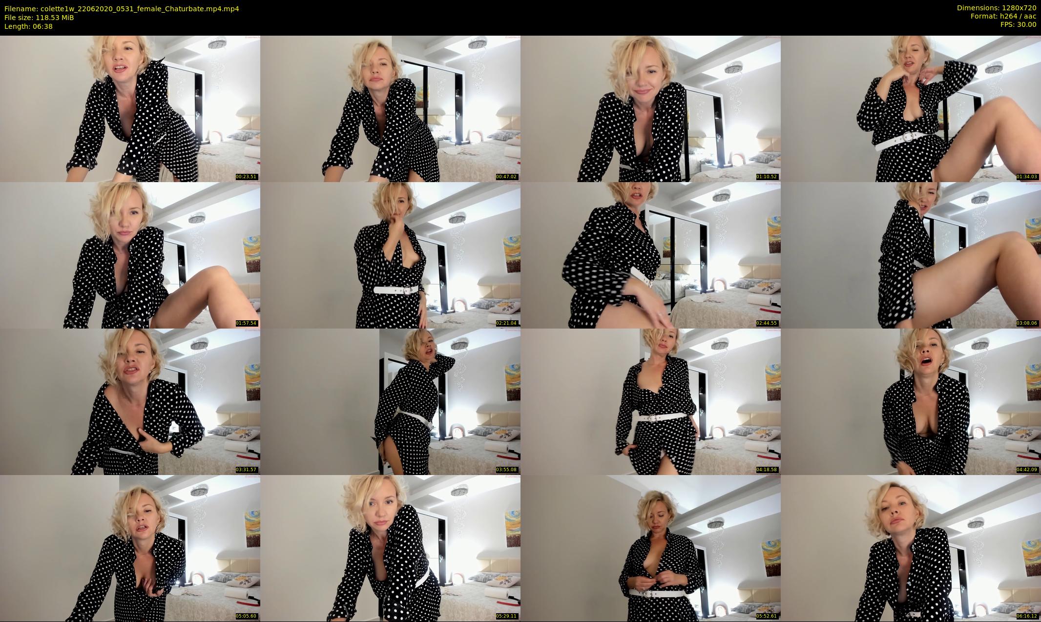 colette1w — 7 minute Chaturbate female cam show recording, 720p, Jun 22, 2020