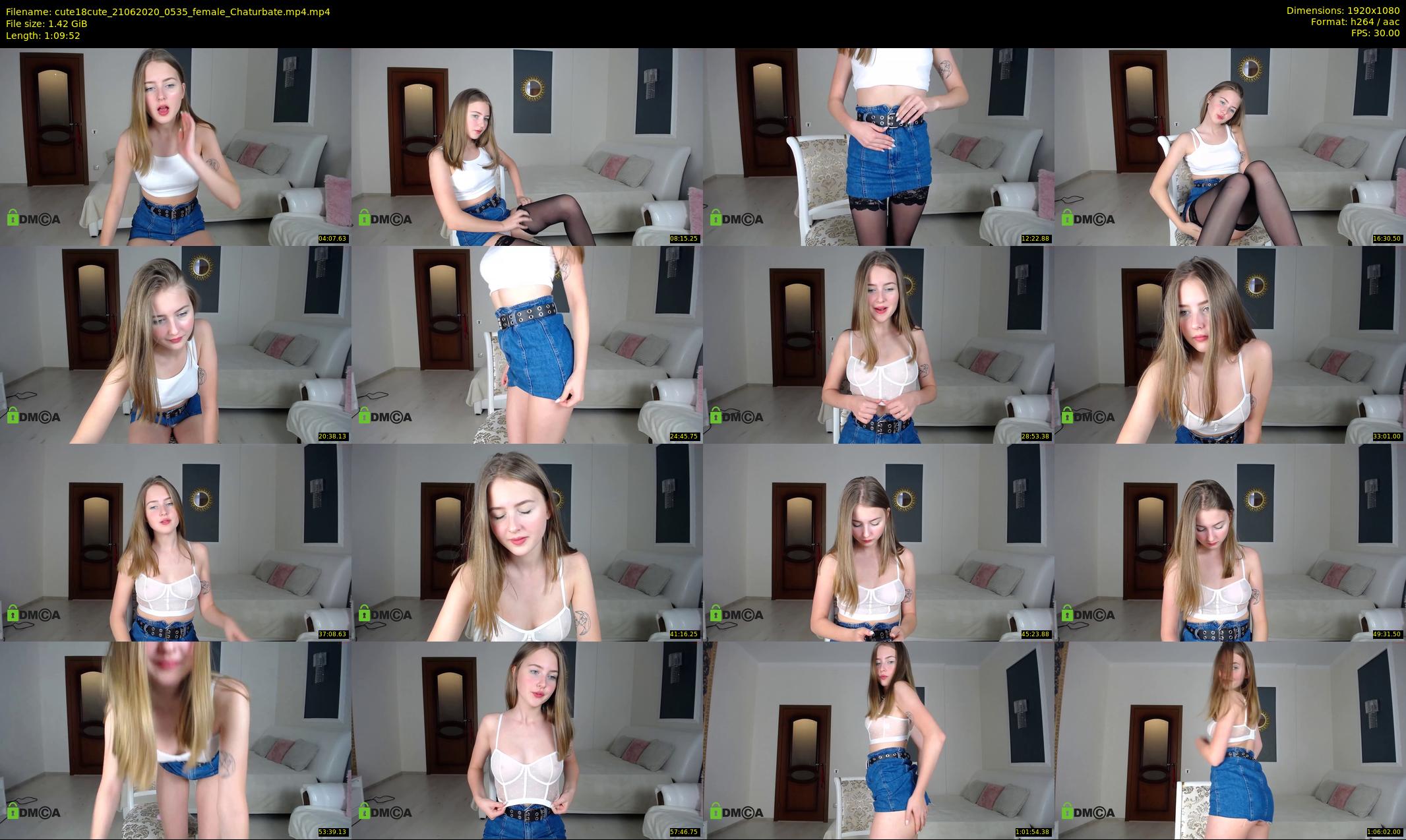 cute18cute — 70 minute Chaturbate female cam show recording, 1080p, Jun 21, 2020