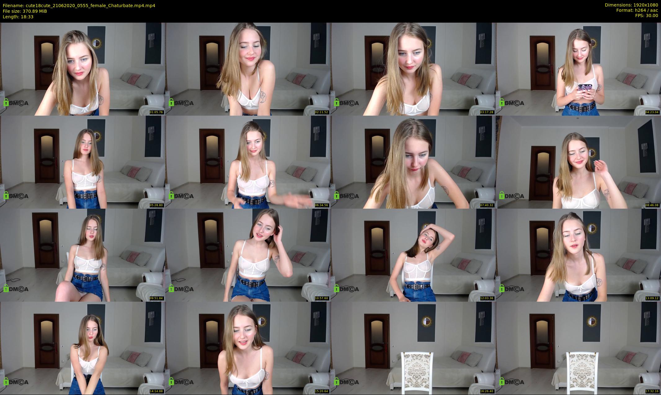 cute18cute — 19 minute Chaturbate female cam show recording, 1080p, Jun 21, 2020
