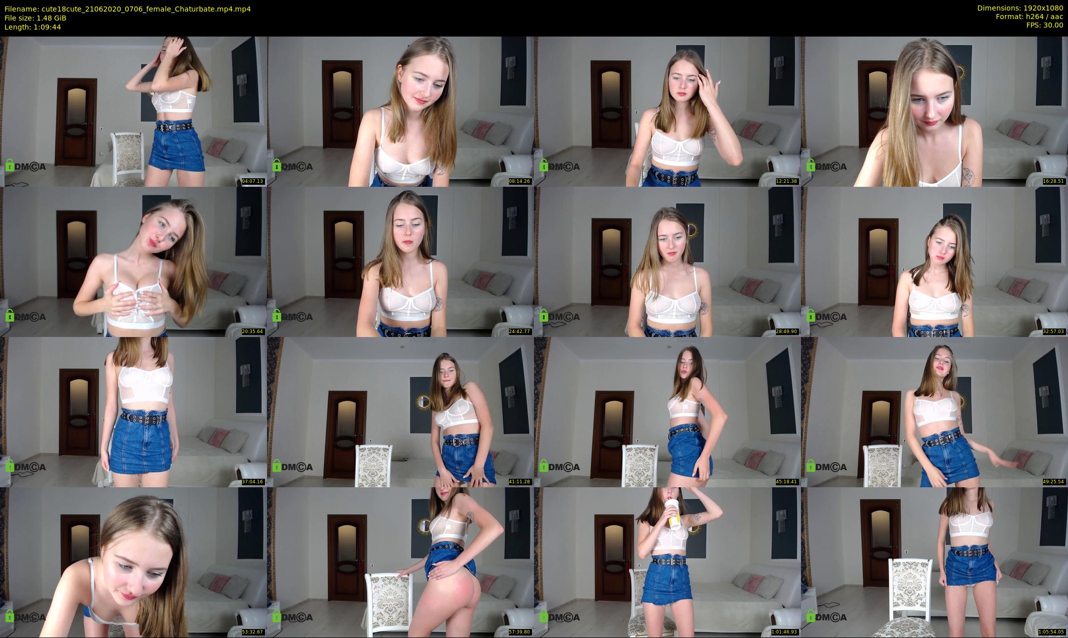 cute18cute — 70 minute Chaturbate female cam show recording, 1080p, Jun 21, 2020