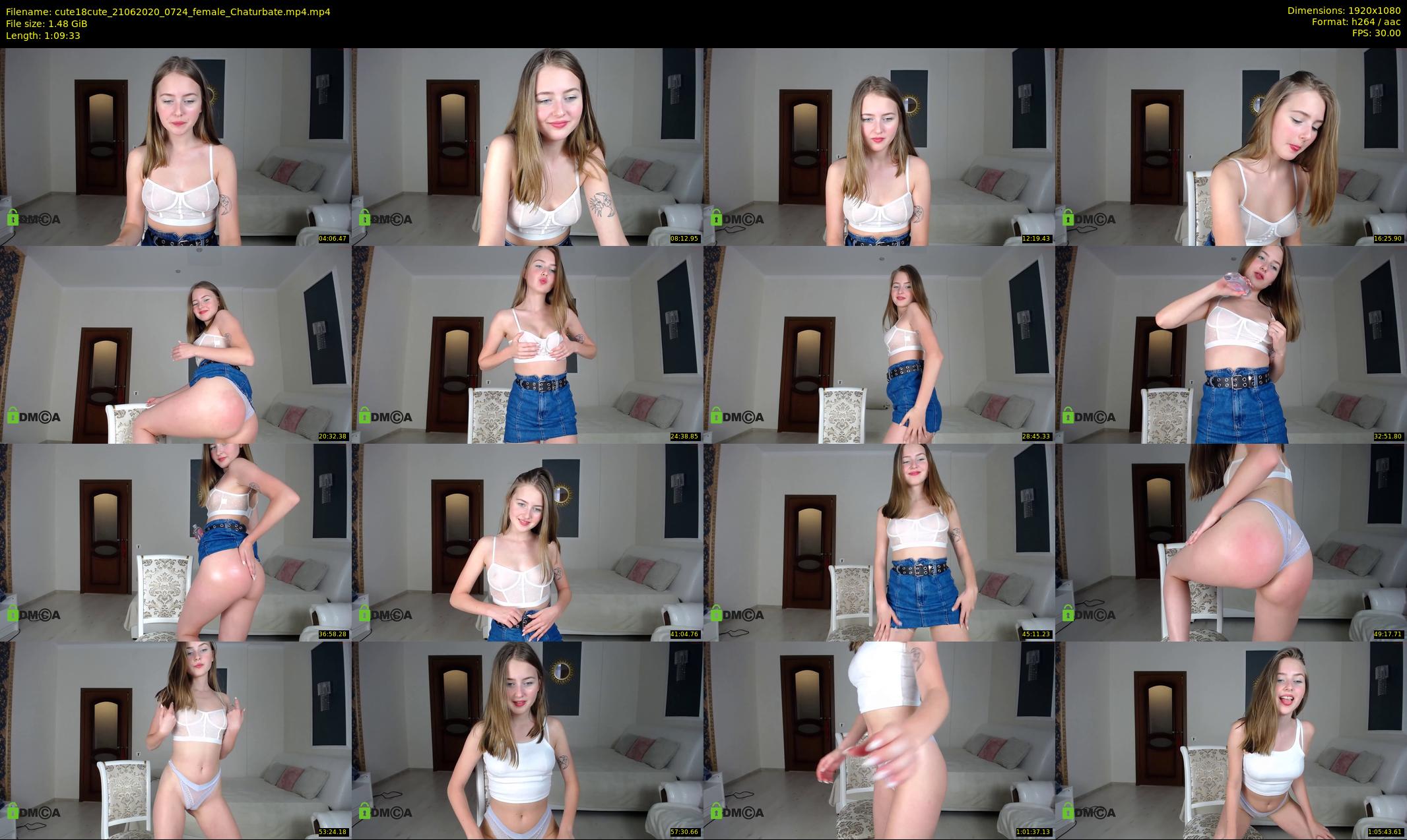 cute18cute — 70 minute Chaturbate female cam show recording, 1080p, Jun 21, 2020