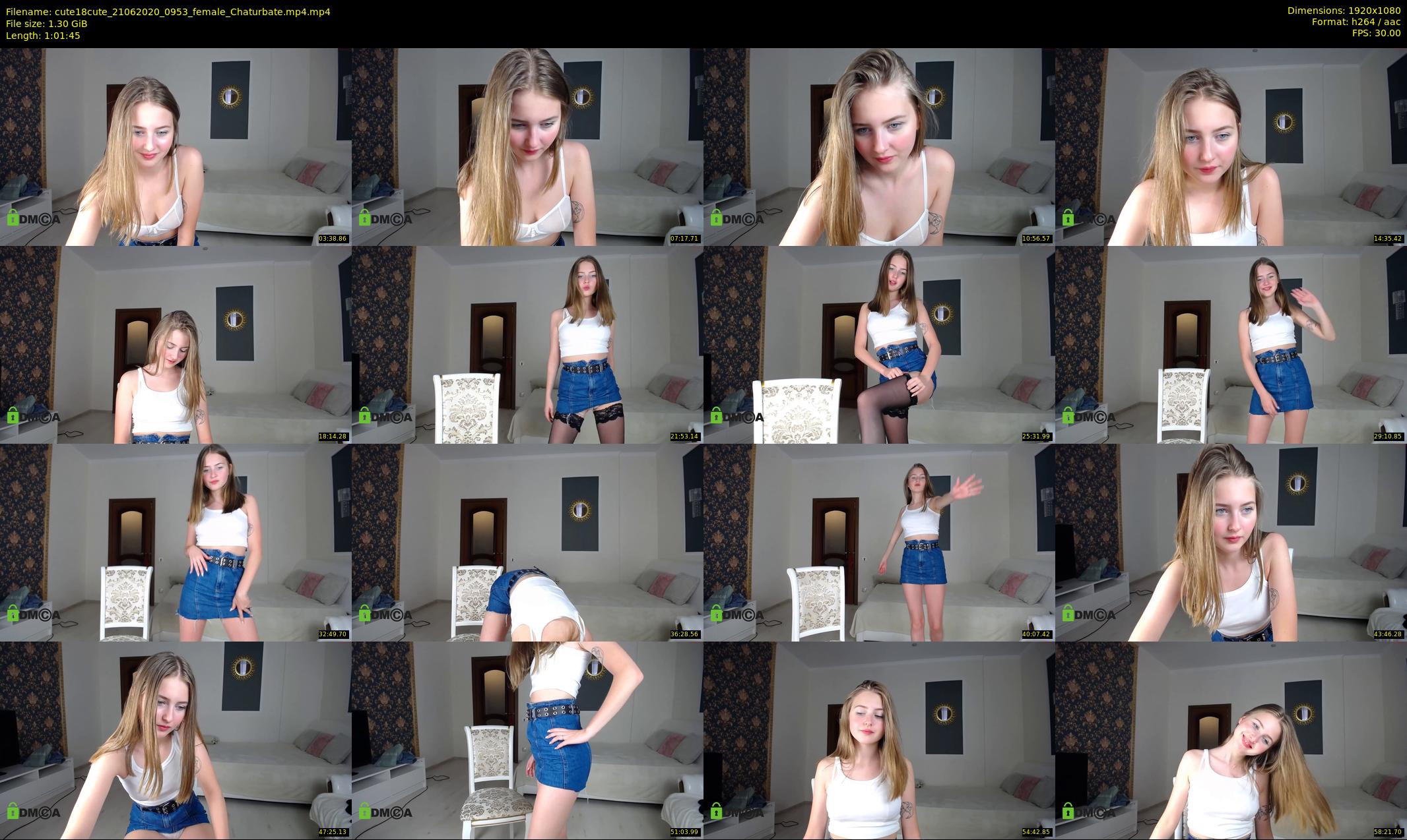 cute18cute — 62 minute Chaturbate female cam show recording, 1080p, Jun 21, 2020
