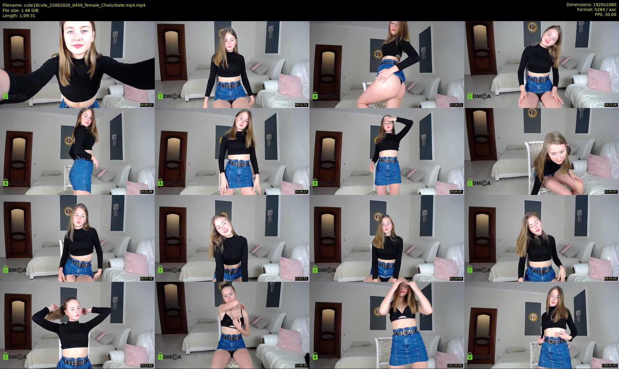 cute18cute — 70 minute Chaturbate female cam show recording, 1080p, Jun 22, 2020