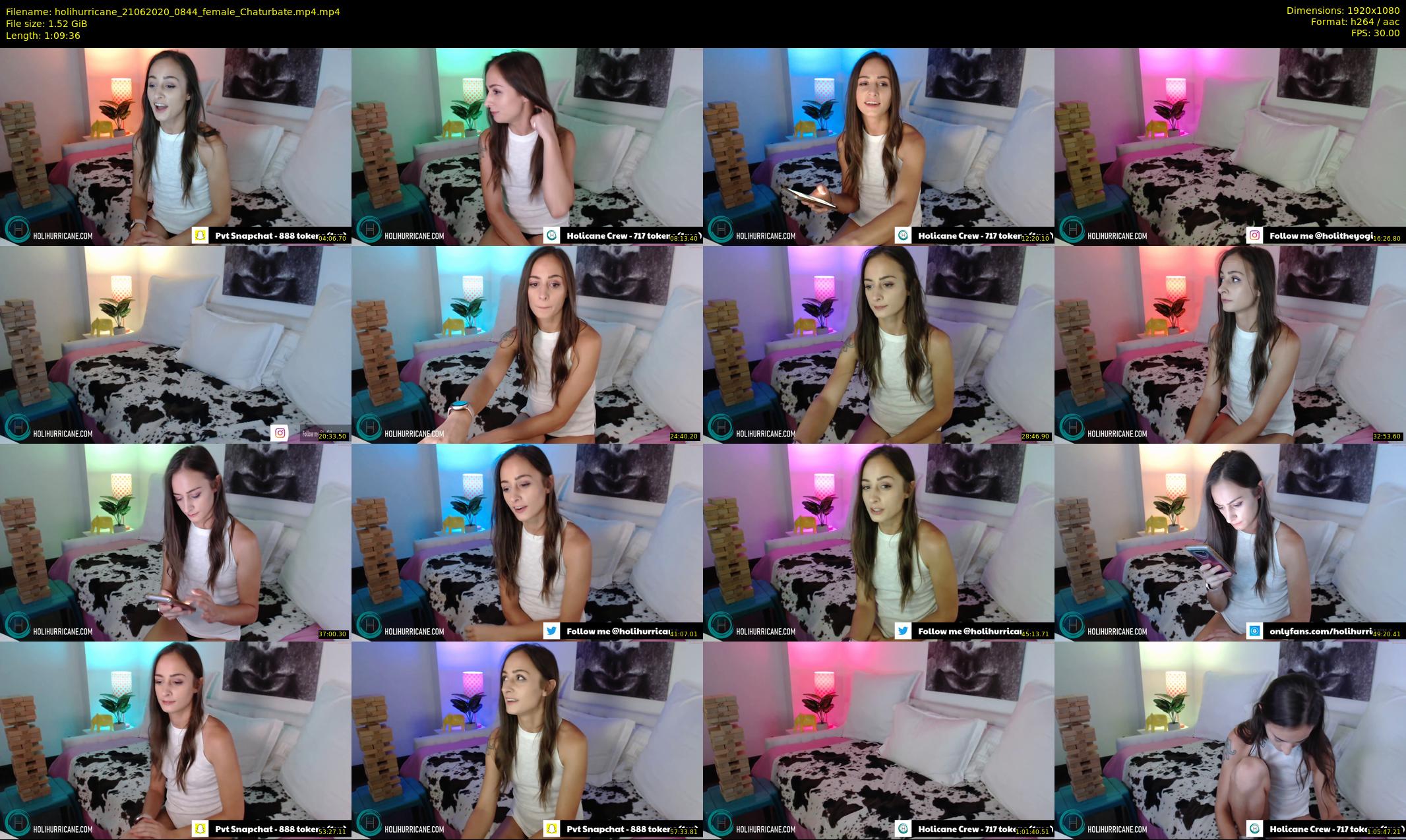 holihurricane — 70 minute Chaturbate female cam show recording, 1080p, Jun 21, 2020