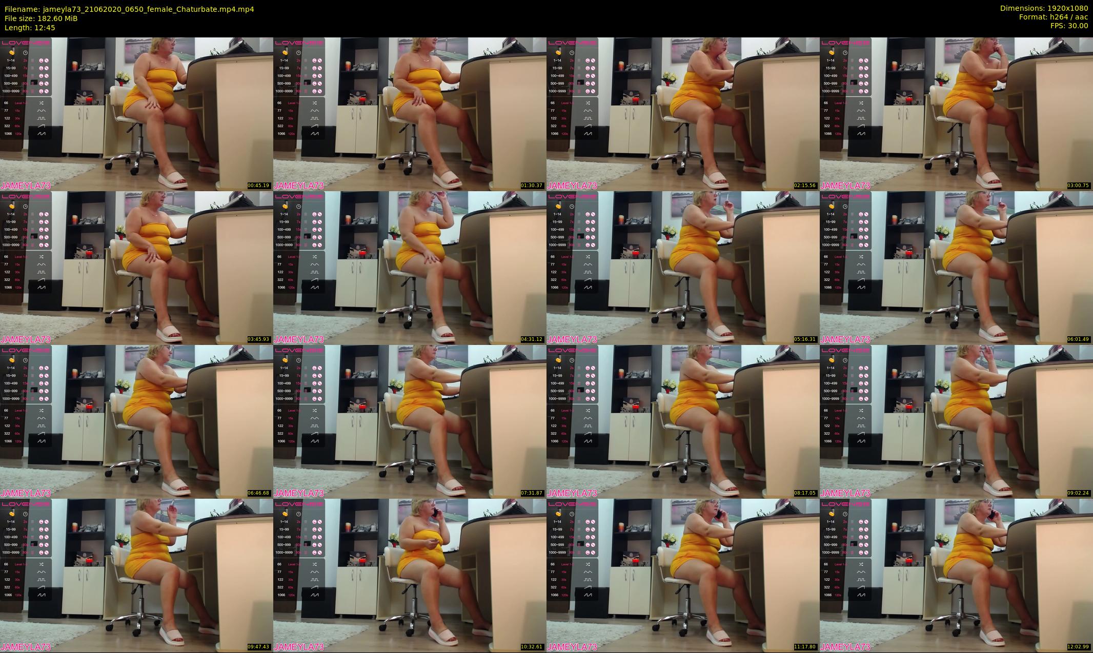 jameyla73 — 13 minute Chaturbate female cam show recording, 1080p, Jun 21, 2020