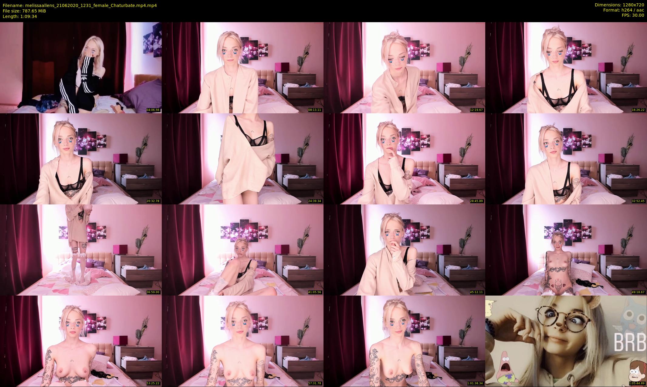 melissaallens — 70 minute Chaturbate female cam show recording, 720p, Jun 21, 2020
