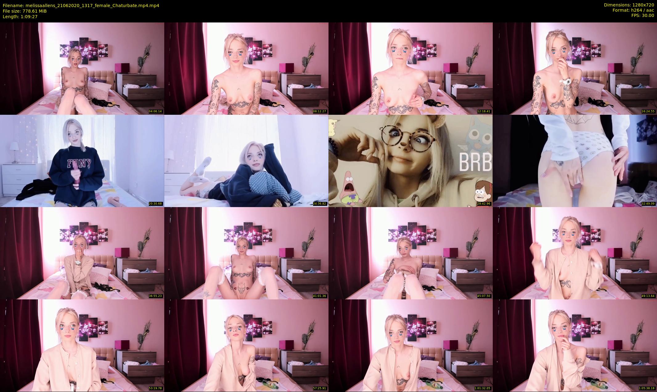 melissaallens — 70 minute Chaturbate female cam show recording, 720p, Jun 21, 2020