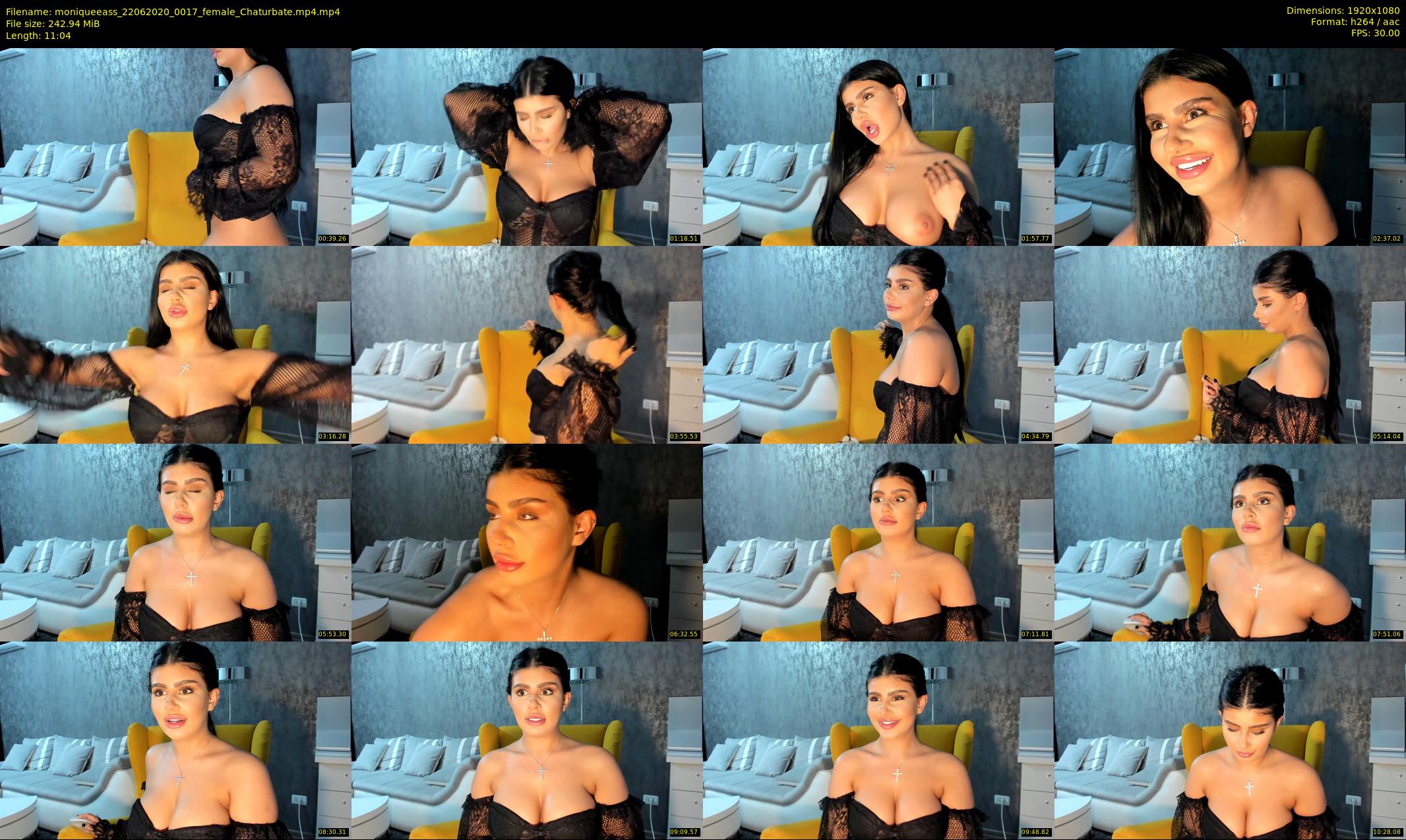 moniqueeass — 12 minute Chaturbate female cam show recording, 1080p, Jun 22, 2020