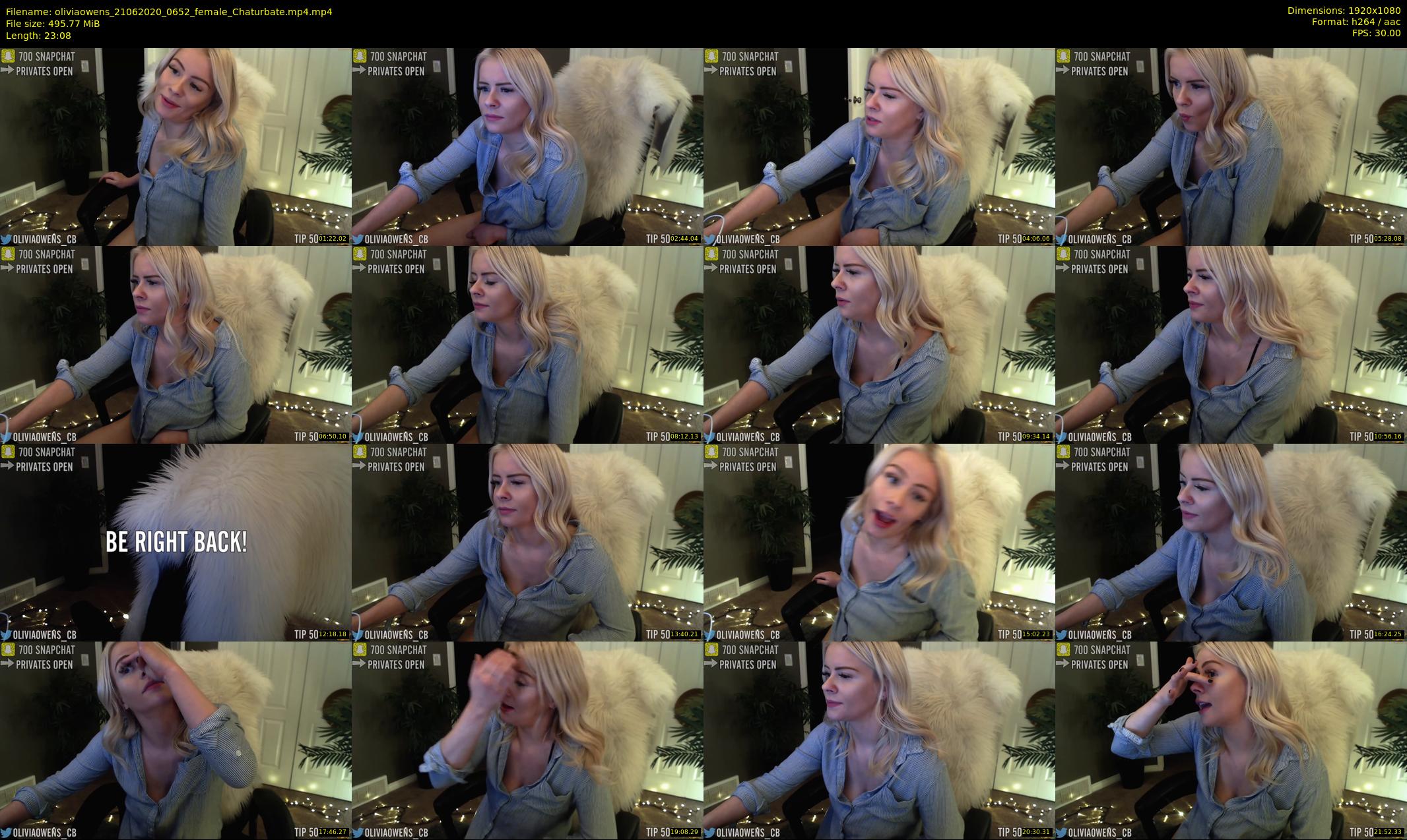 oliviaowens — 24 minute Chaturbate female cam show recording, 1080p, Jun 21, 2020