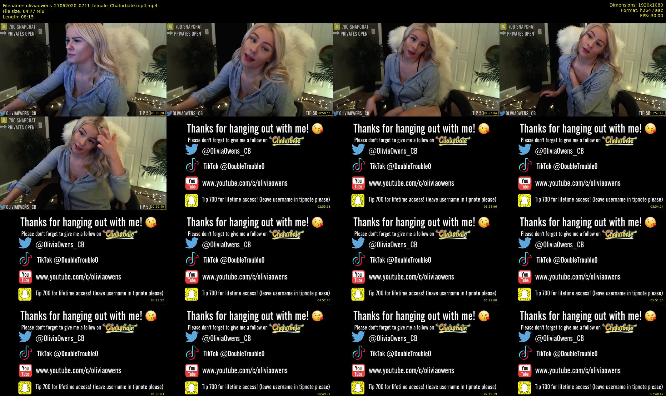 oliviaowens — 9 minute Chaturbate female cam show recording, 1080p, Jun 21, 2020