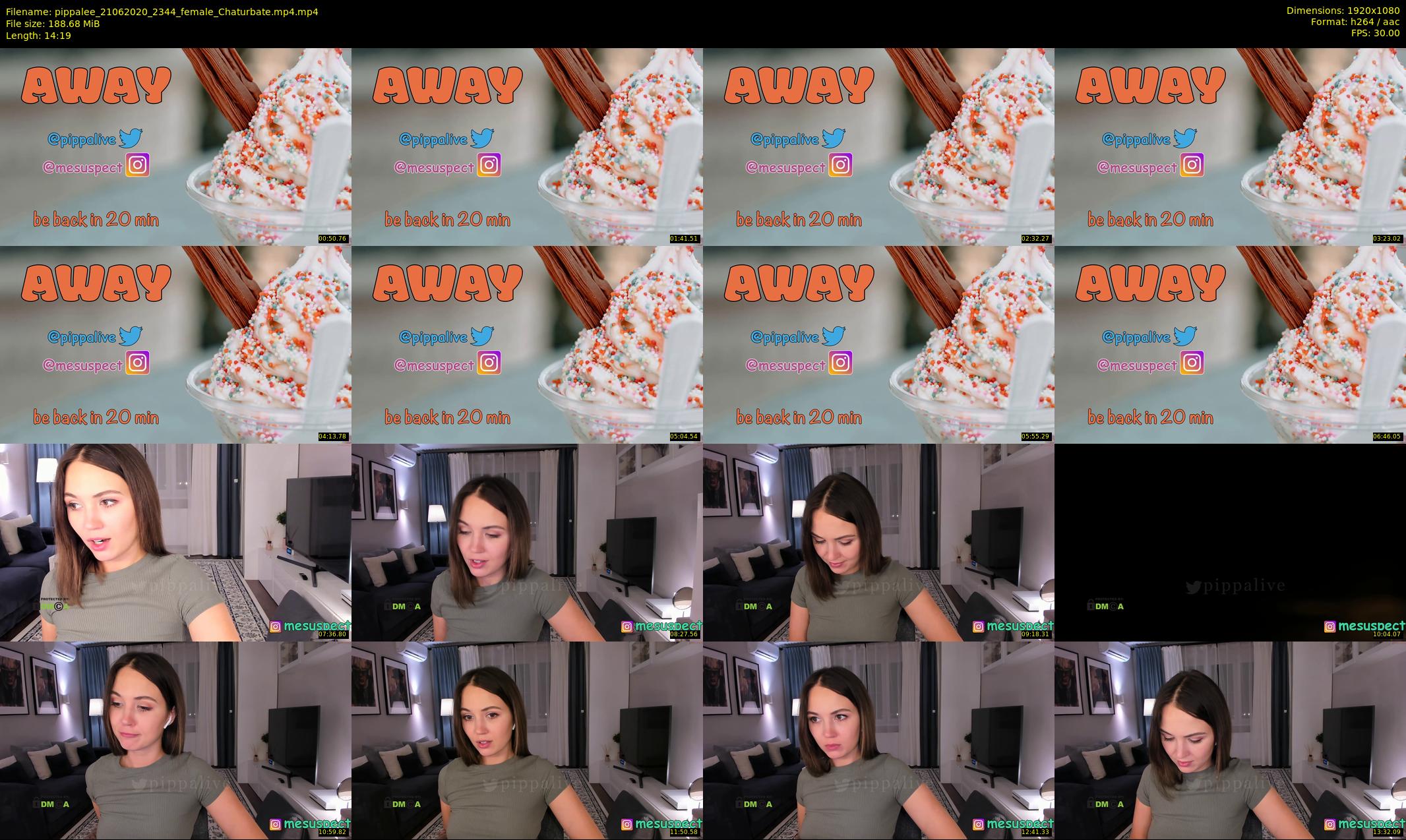pippalee — 15 minute Chaturbate female cam show recording, 1080p, Jun 21, 2020
