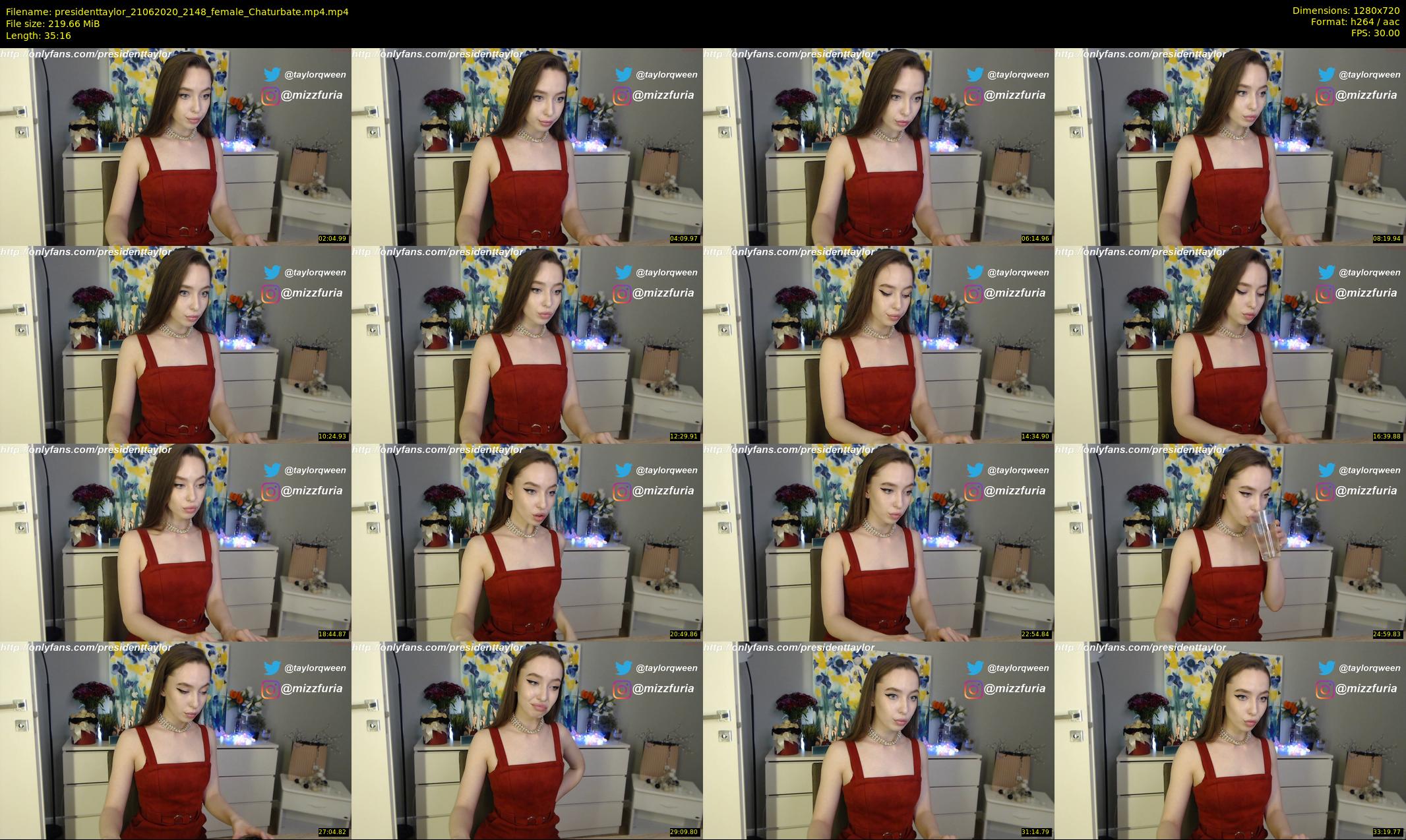 presidenttaylor — 36 minute Chaturbate female cam show recording, 720p, Jun 21, 2020