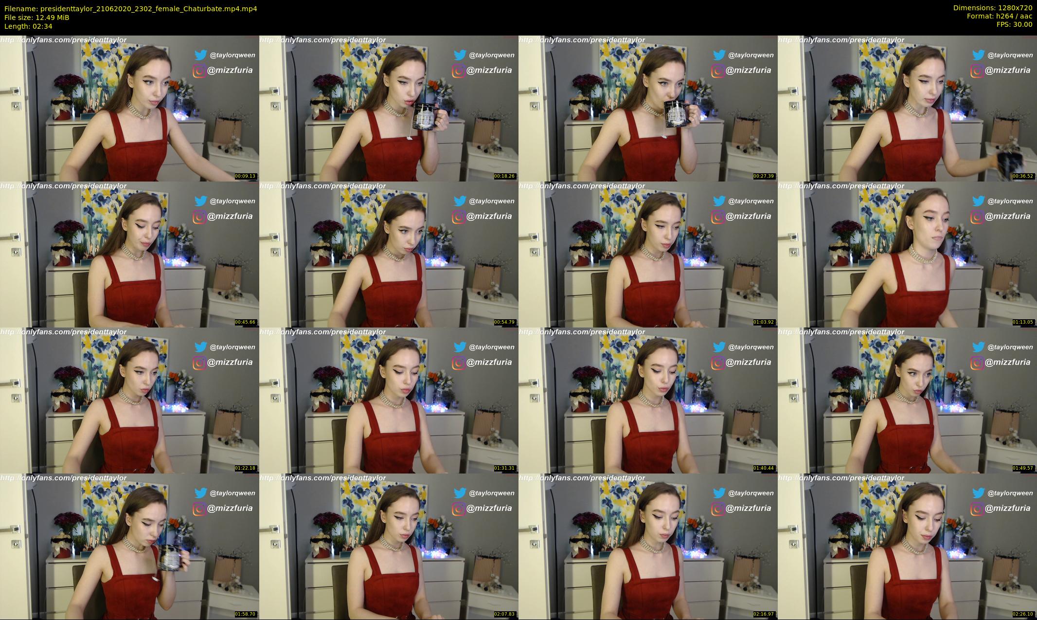 presidenttaylor — 3 minute Chaturbate female cam show recording, 720p, Jun 21, 2020