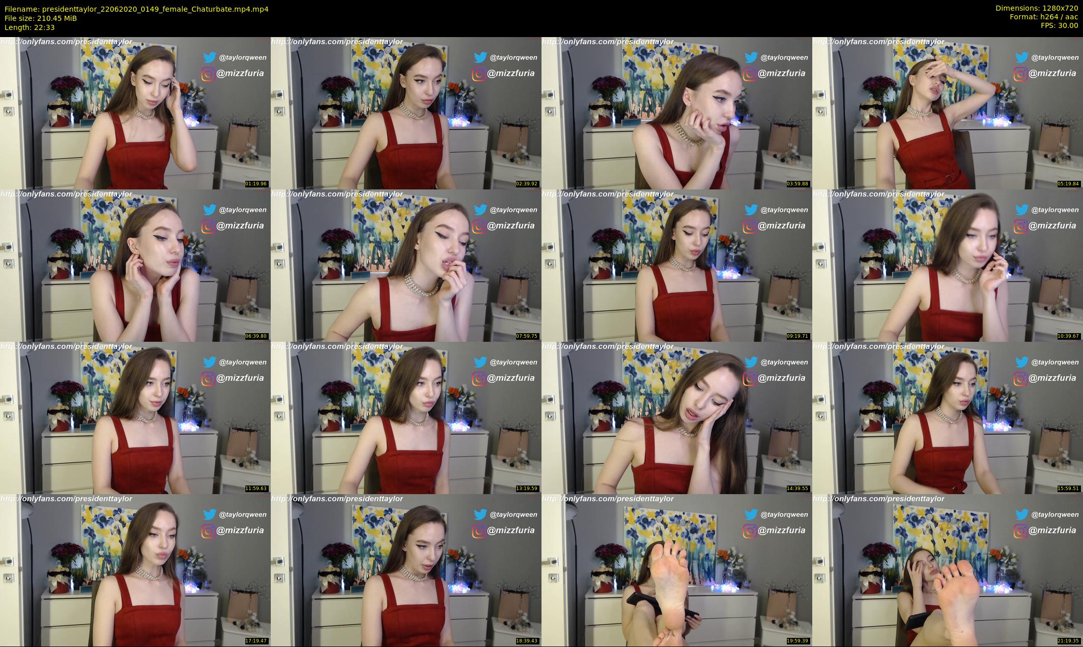 presidenttaylor — 23 minute Chaturbate female cam show recording, 720p, Jun 22, 2020