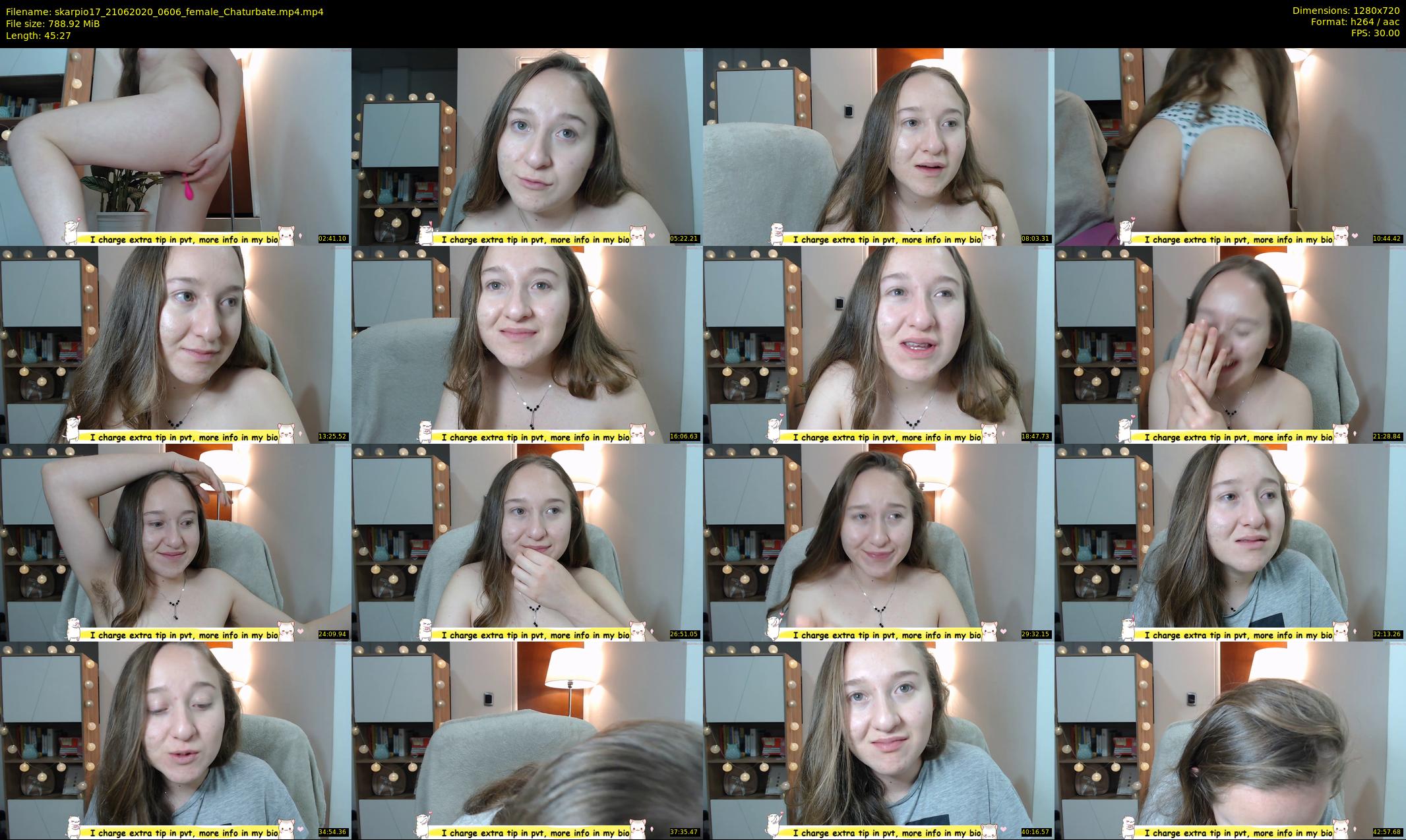 skarpio17 — 46 minute Chaturbate female cam show recording, 720p, Jun 21, 2020