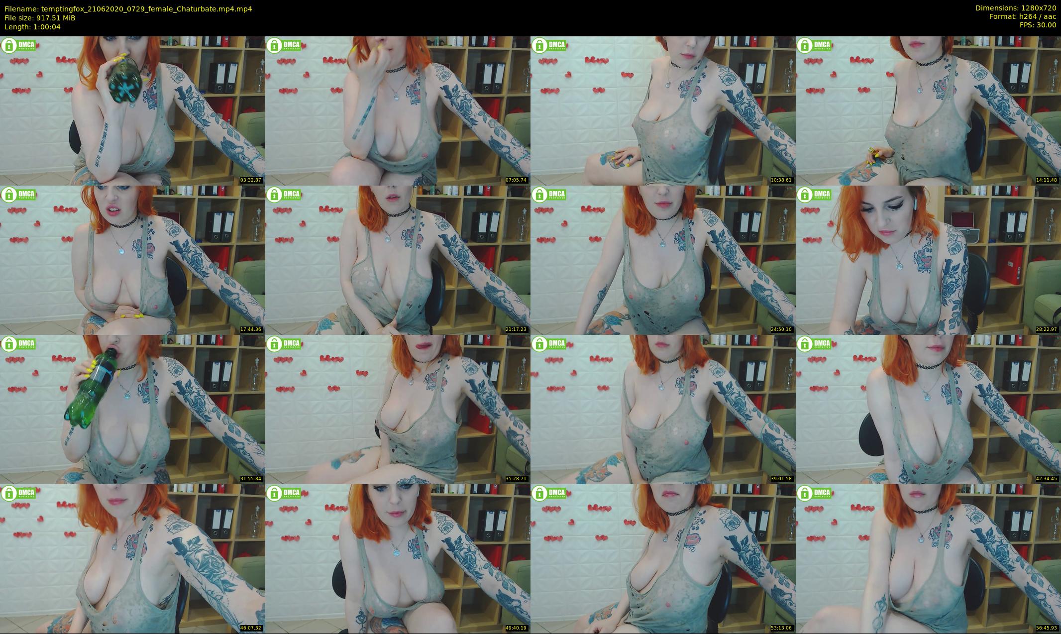 temptingfox — 61 minute Chaturbate female cam show recording, 720p, Jun 21, 2020