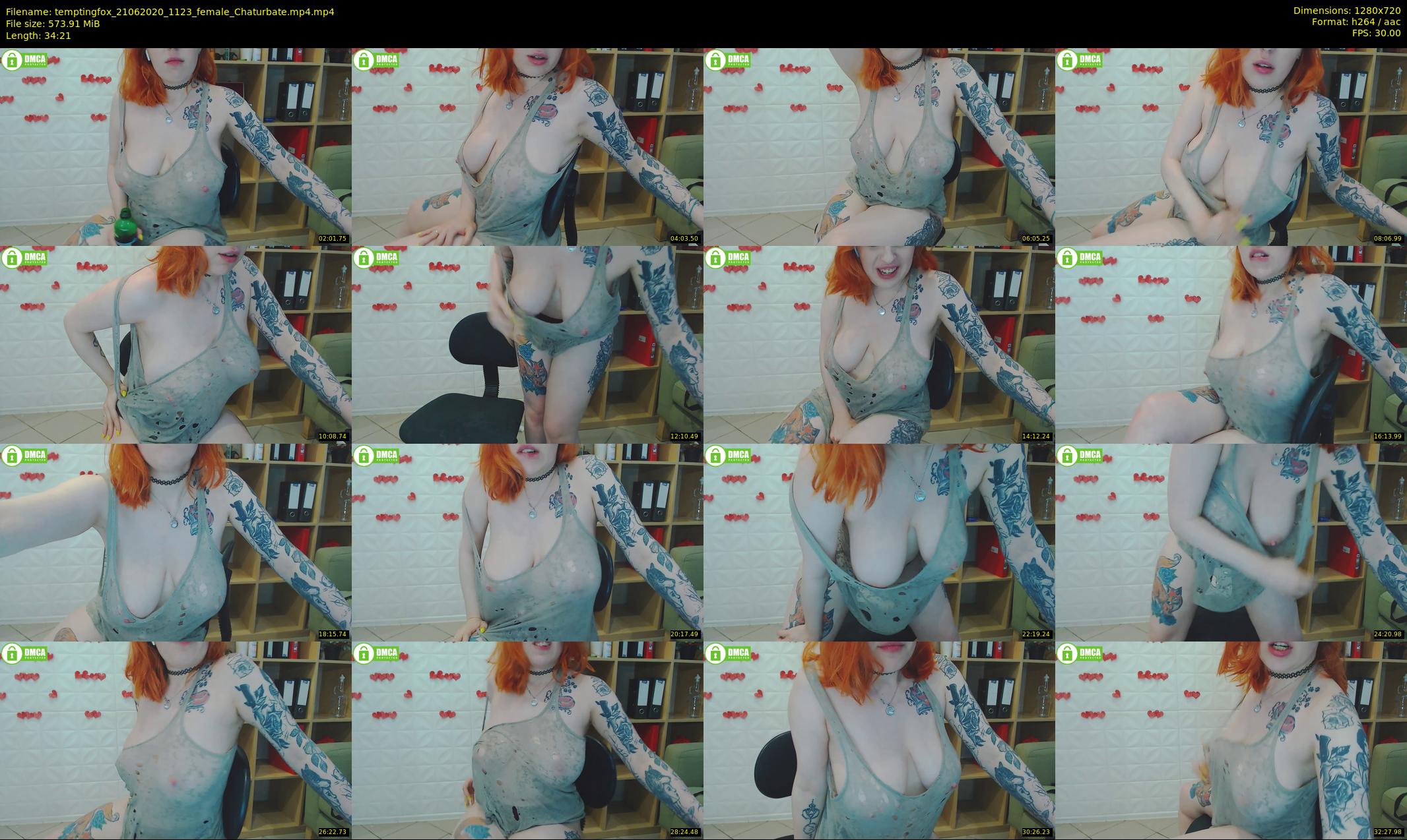 temptingfox — 35 minute Chaturbate female cam show recording, 720p, Jun 21, 2020