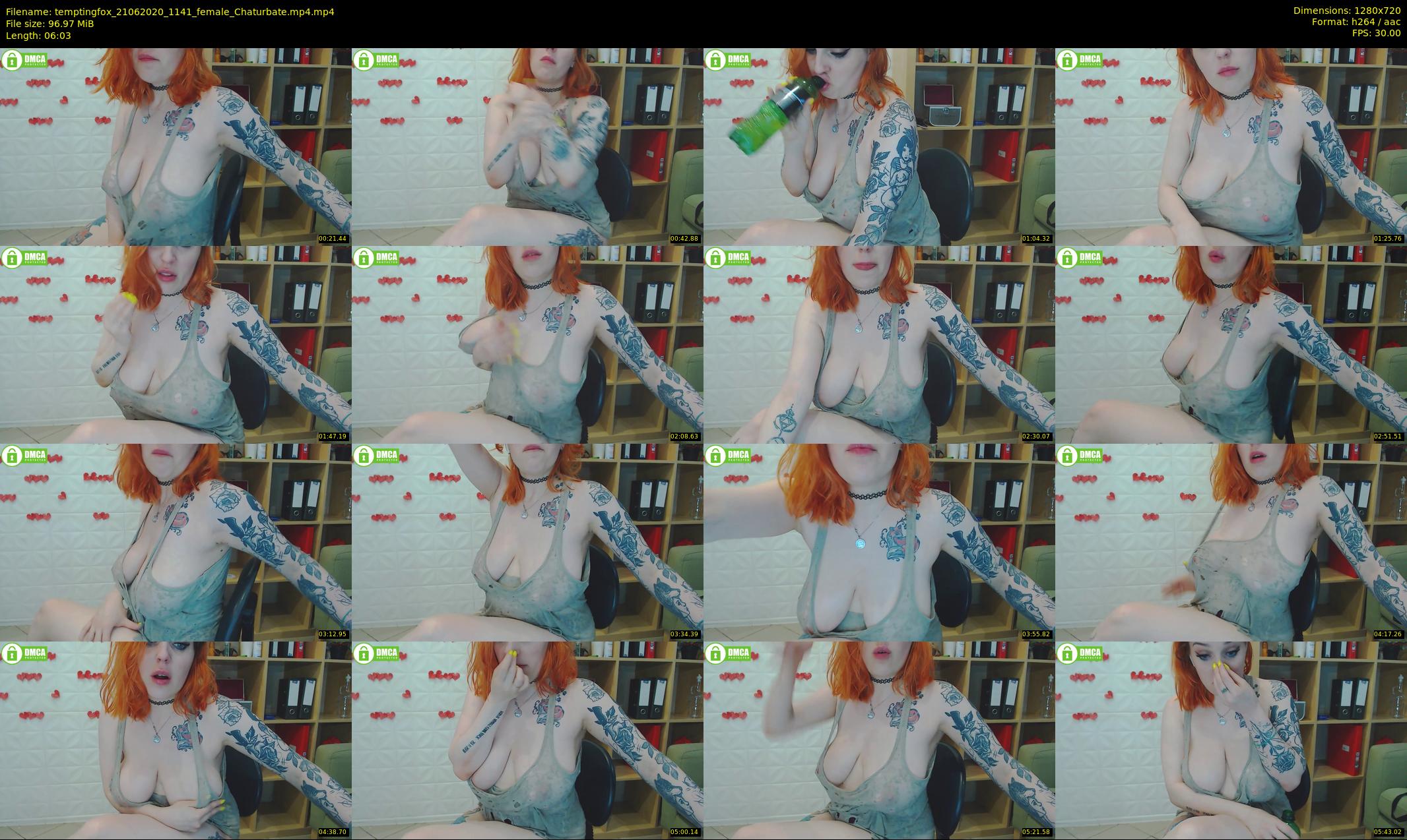 temptingfox — 7 minute Chaturbate female cam show recording, 720p, Jun 21, 2020