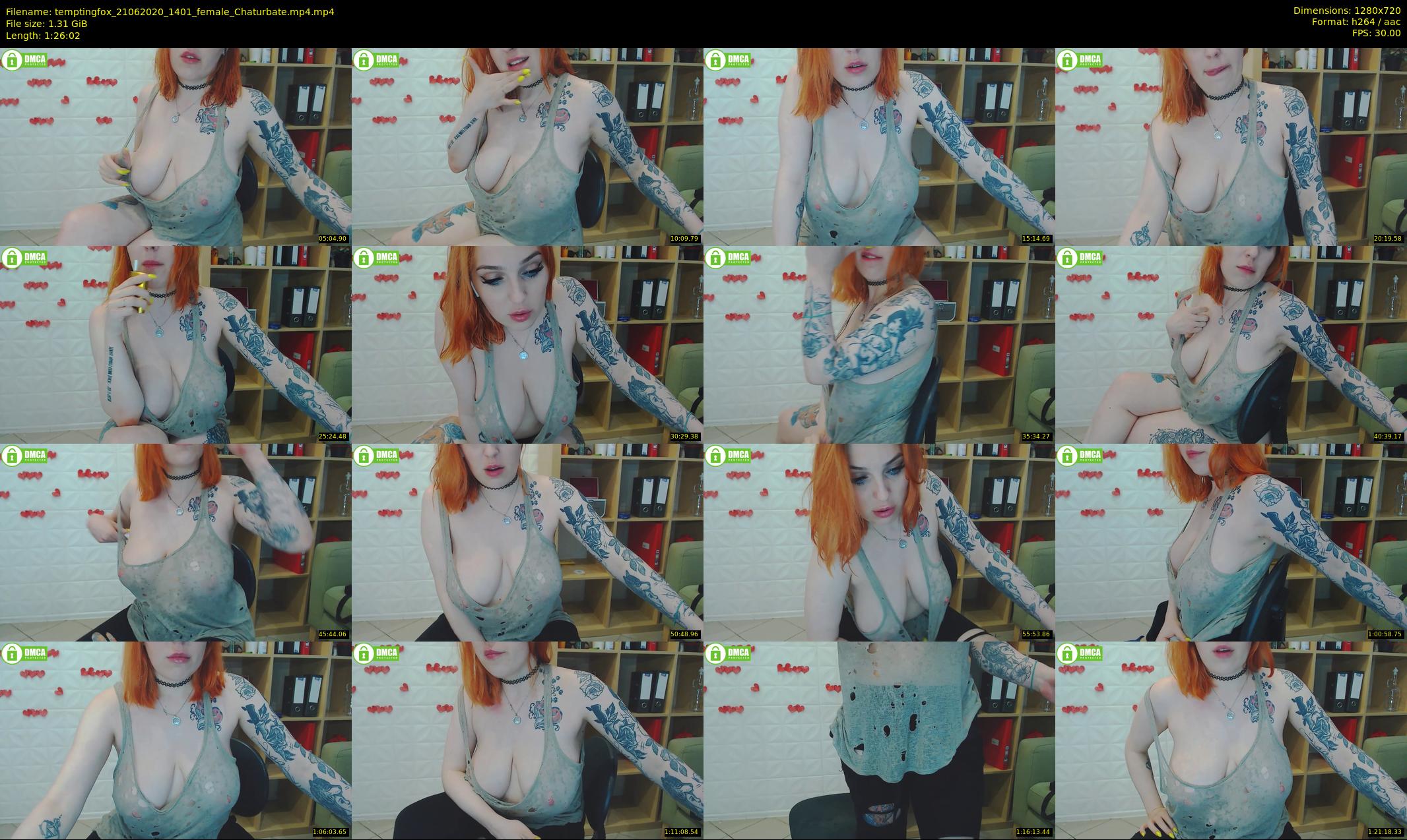 temptingfox — 87 minute Chaturbate female cam show recording, 720p, Jun 21, 2020