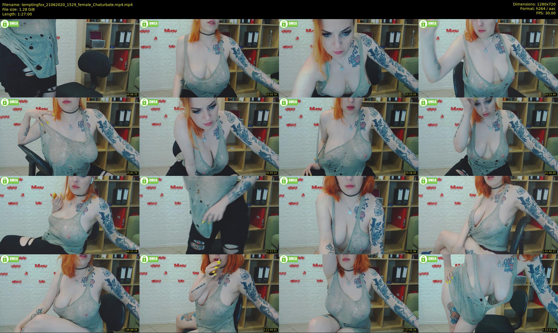 temptingfox — 87 minute Chaturbate female cam show recording, 720p, Jun 21, 2020
