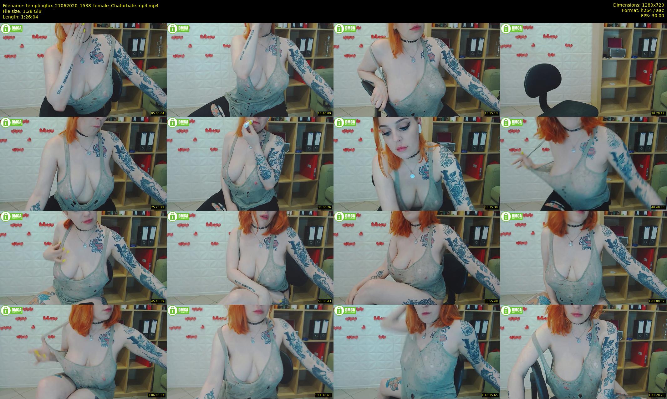 temptingfox — 87 minute Chaturbate female cam show recording, 720p, Jun 21, 2020