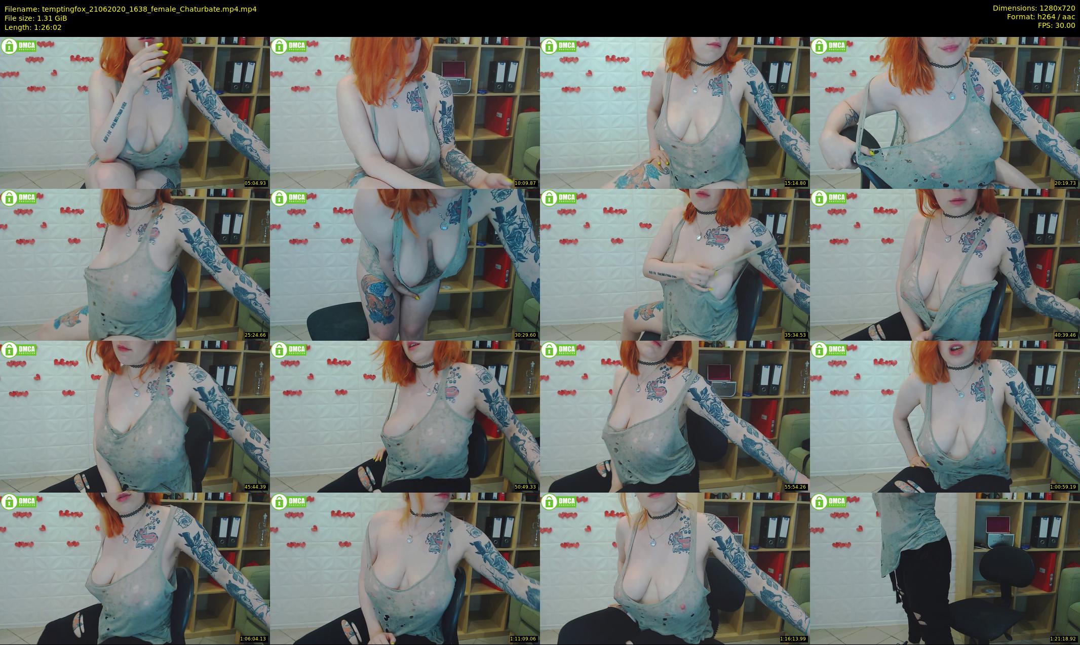 temptingfox — 87 minute Chaturbate female cam show recording, 720p, Jun 21, 2020