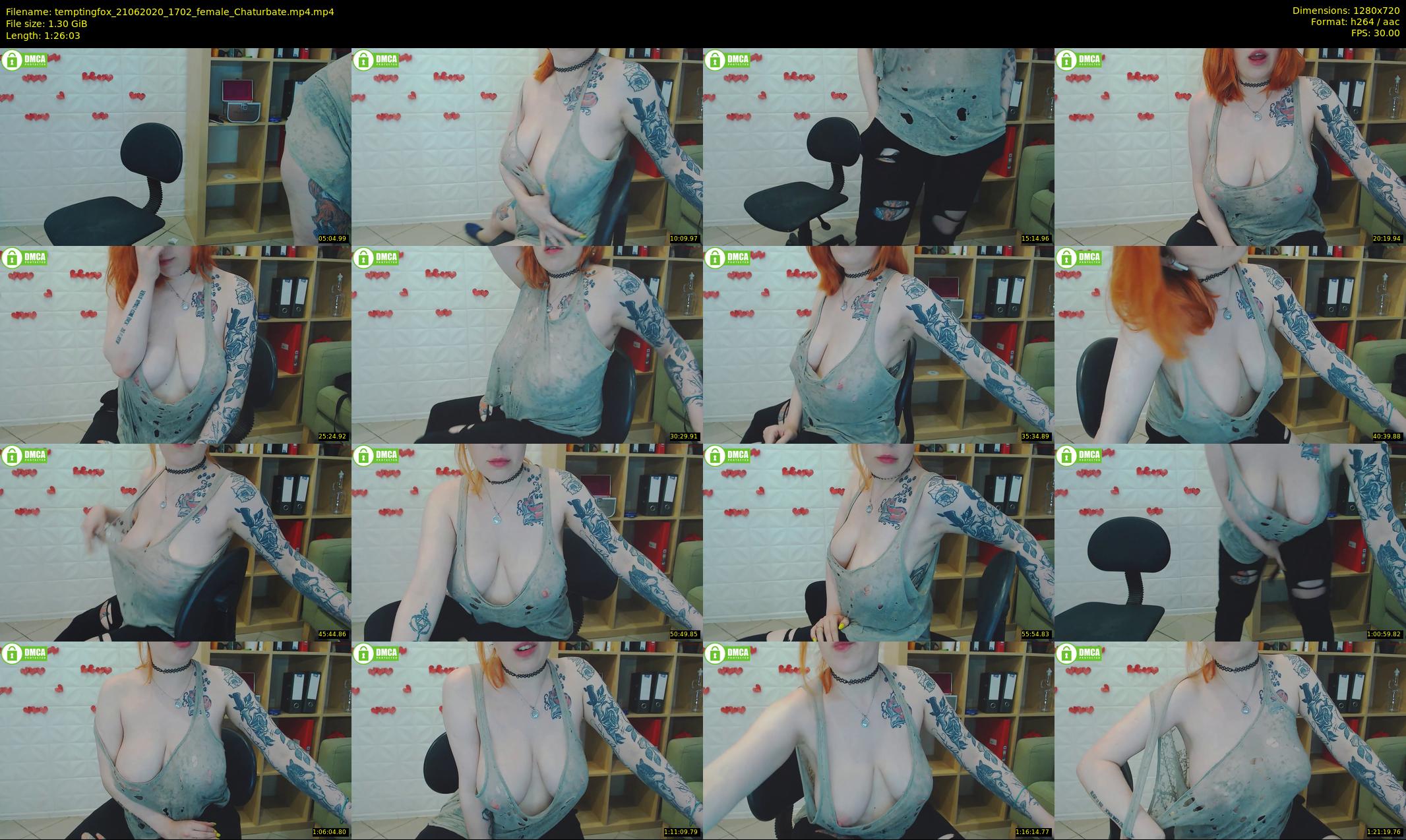 temptingfox — 87 minute Chaturbate female cam show recording, 720p, Jun 21, 2020