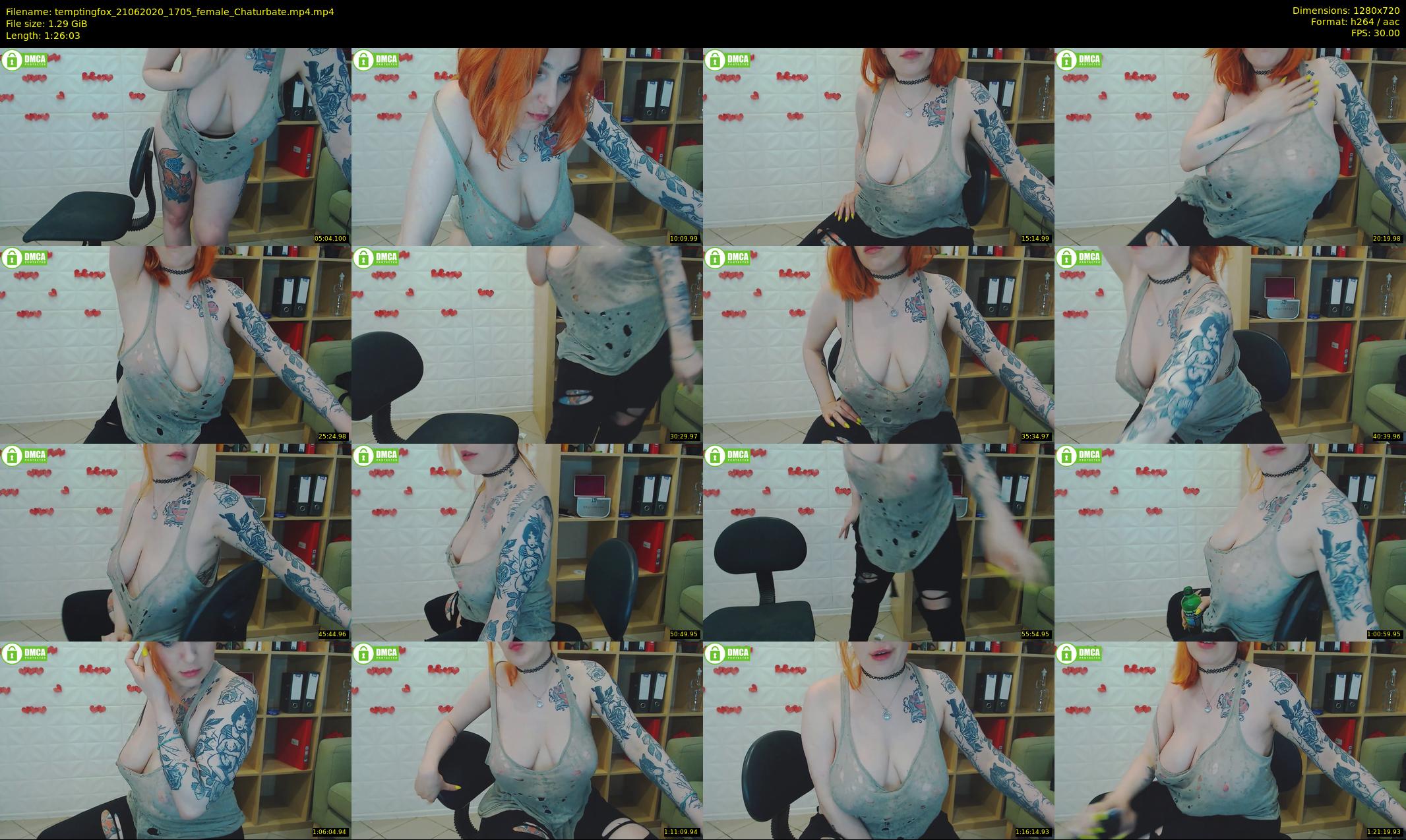 temptingfox — 87 minute Chaturbate female cam show recording, 720p, Jun 21, 2020