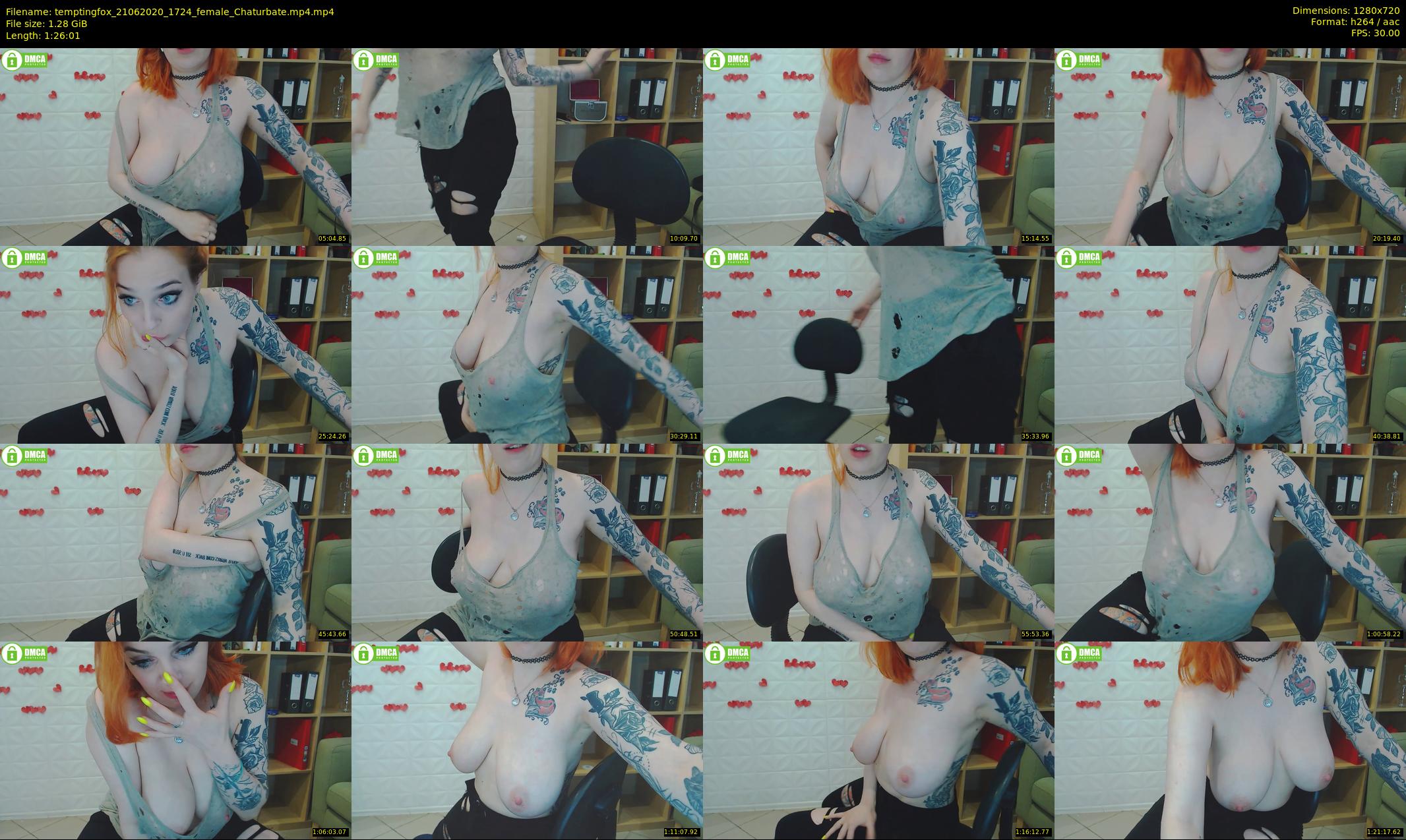 temptingfox — 87 minute Chaturbate female cam show recording, 720p, Jun 21, 2020