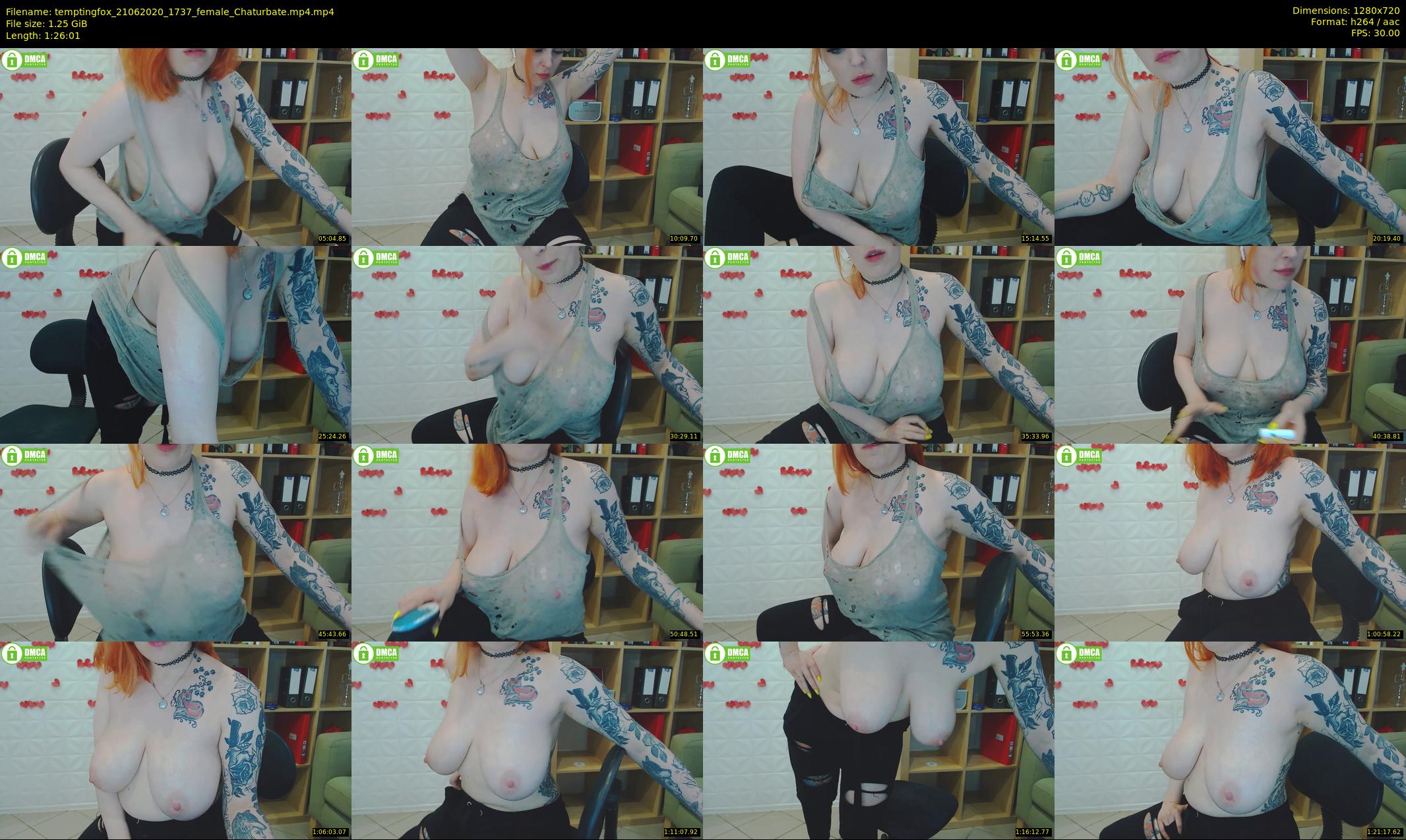 temptingfox — 87 minute Chaturbate female cam show recording, 720p, Jun 21, 2020