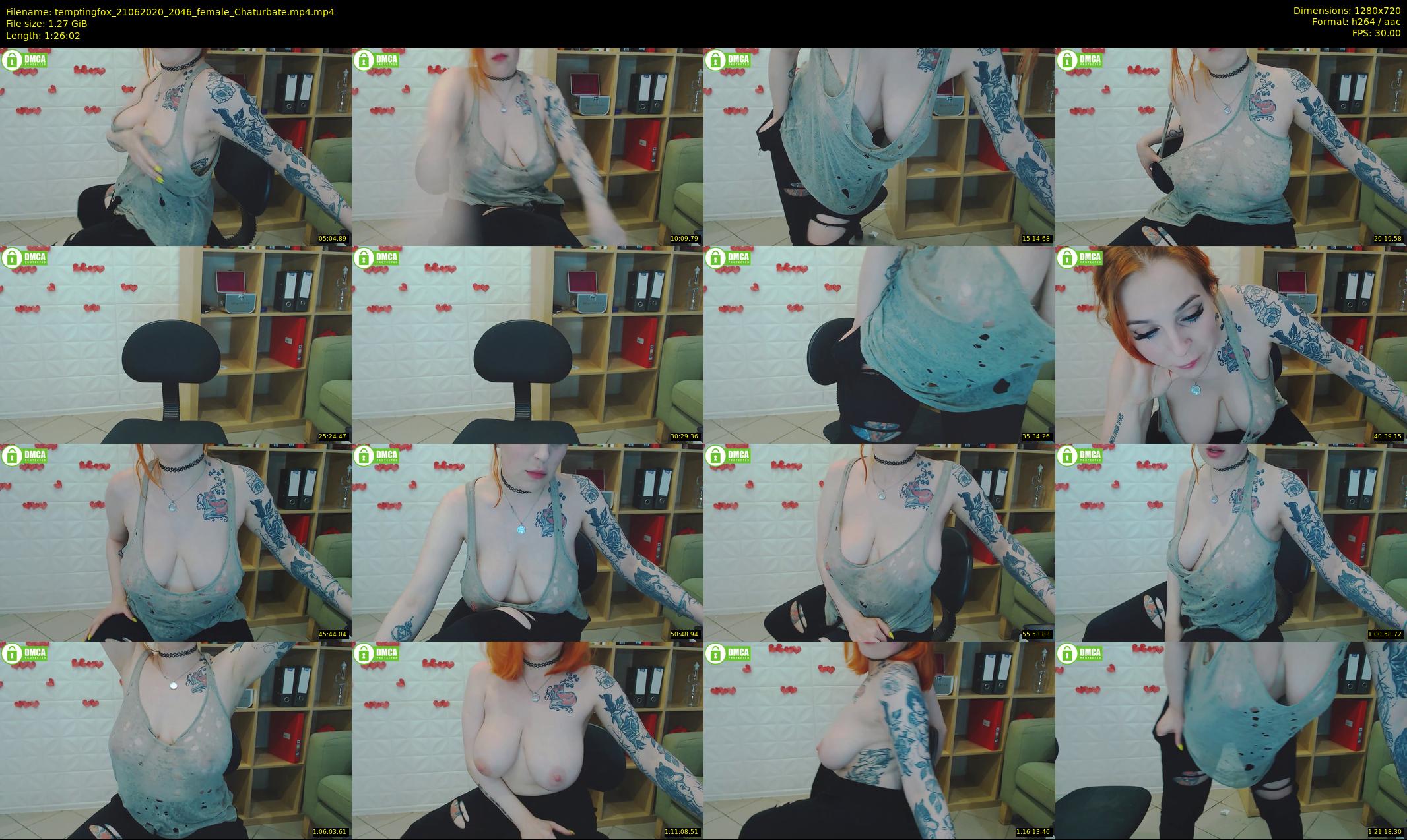 temptingfox — 87 minute Chaturbate female cam show recording, 720p, Jun 21, 2020