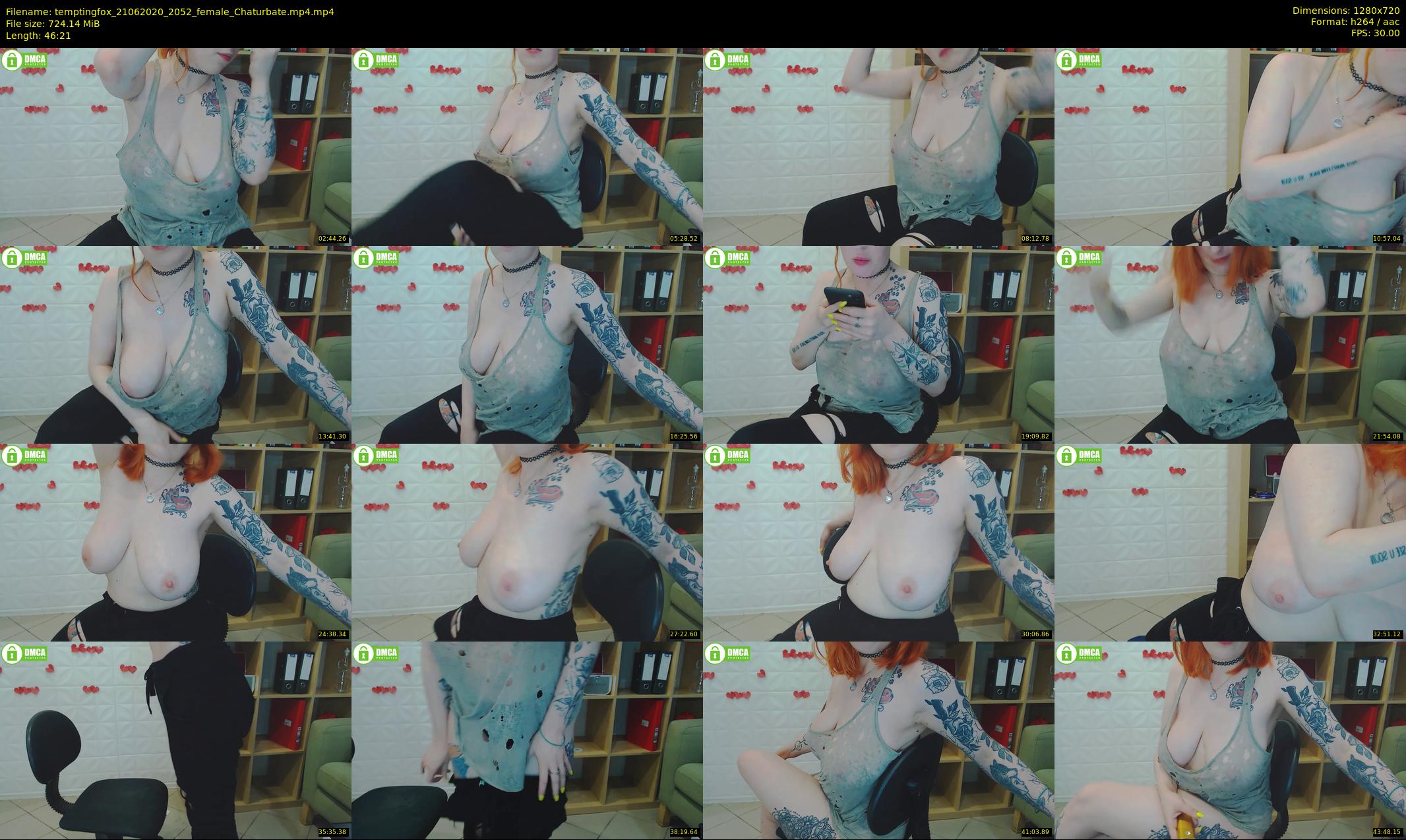 temptingfox — 47 minute Chaturbate female cam show recording, 720p, Jun 21, 2020