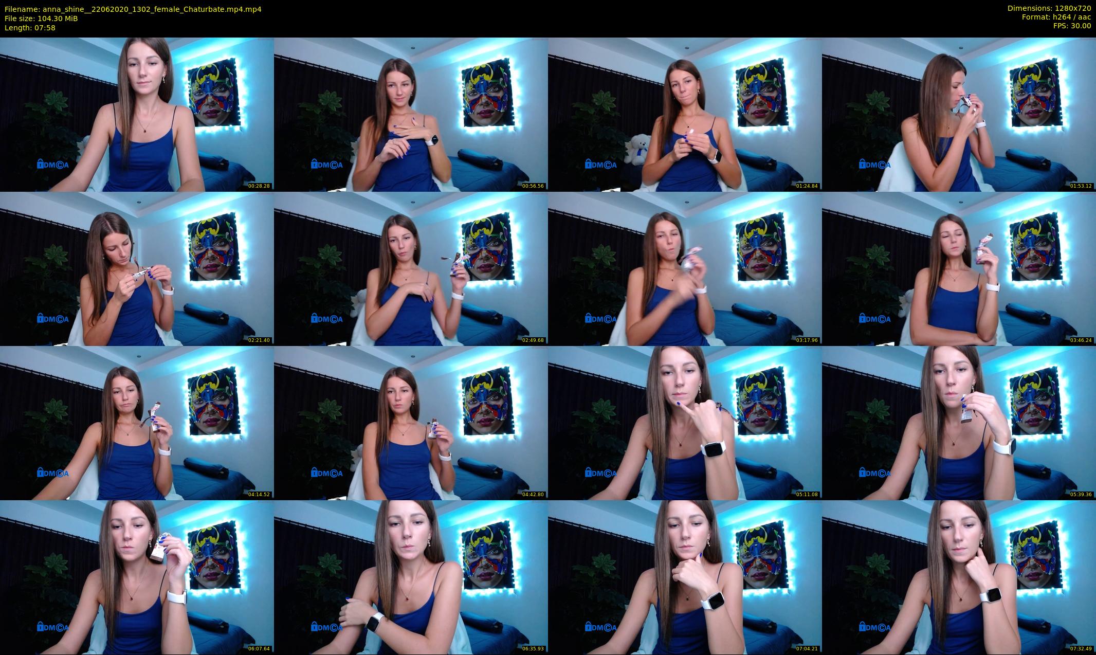 anna_shine_ — 8 minute Chaturbate female cam show recording, 720p, Jun 22, 2020