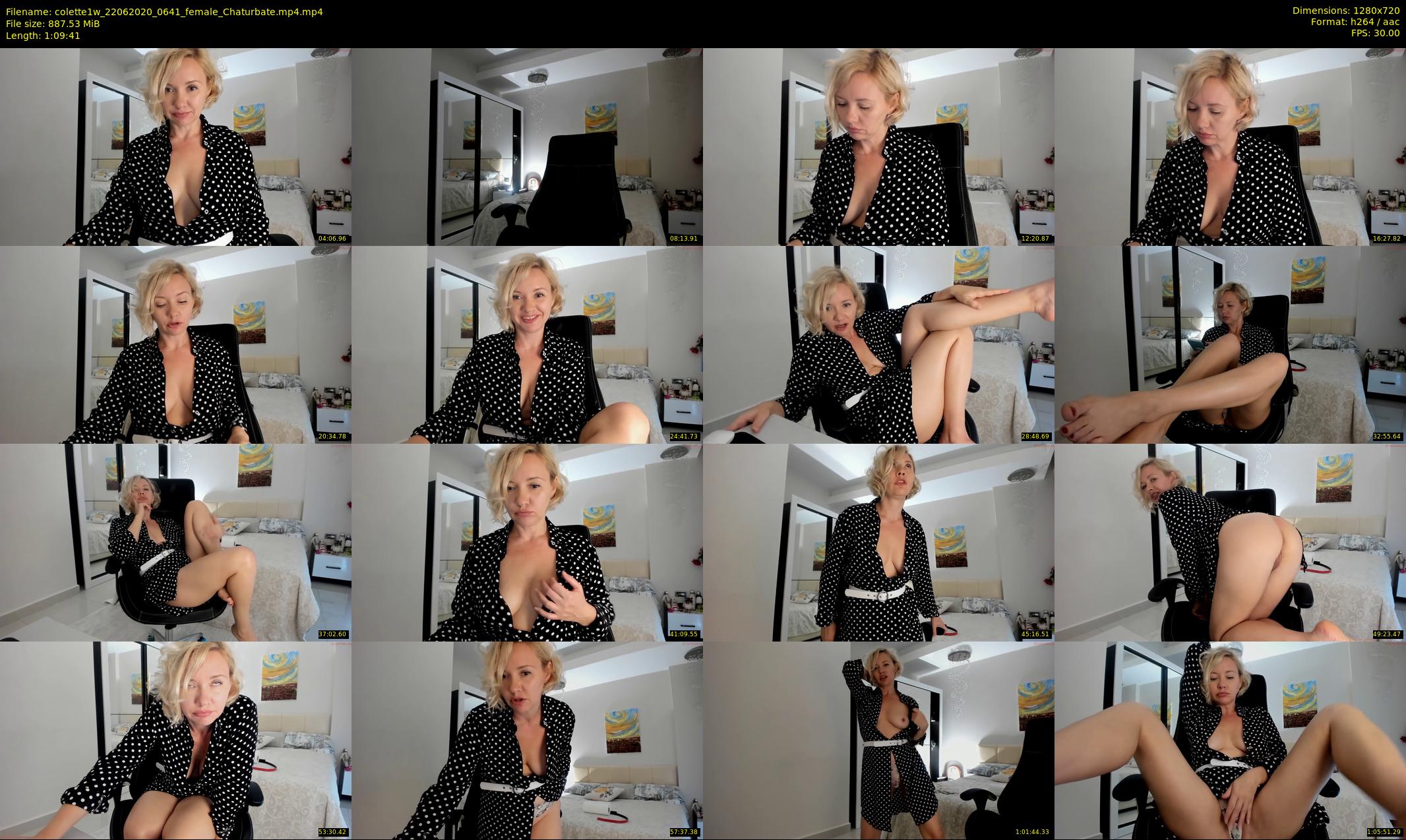 colette1w — 70 minute Chaturbate female cam show recording, 720p, Jun 22, 2020