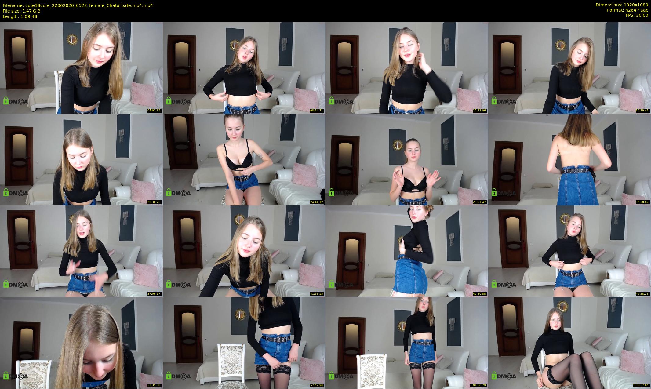 cute18cute — 70 minute Chaturbate female cam show recording, 1080p, Jun 22, 2020